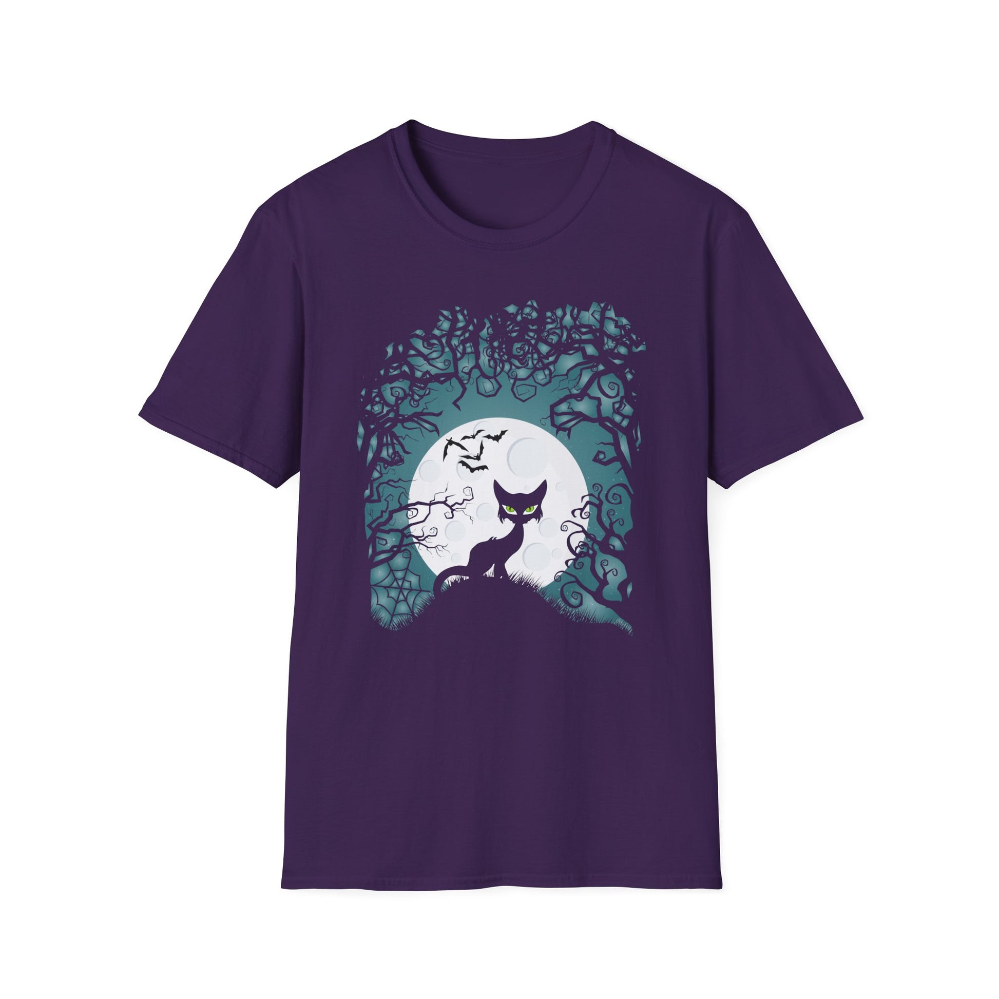 Halloween Black Cat Classic Halloween t-shirt mens womens ladies | Speak Out Shirts