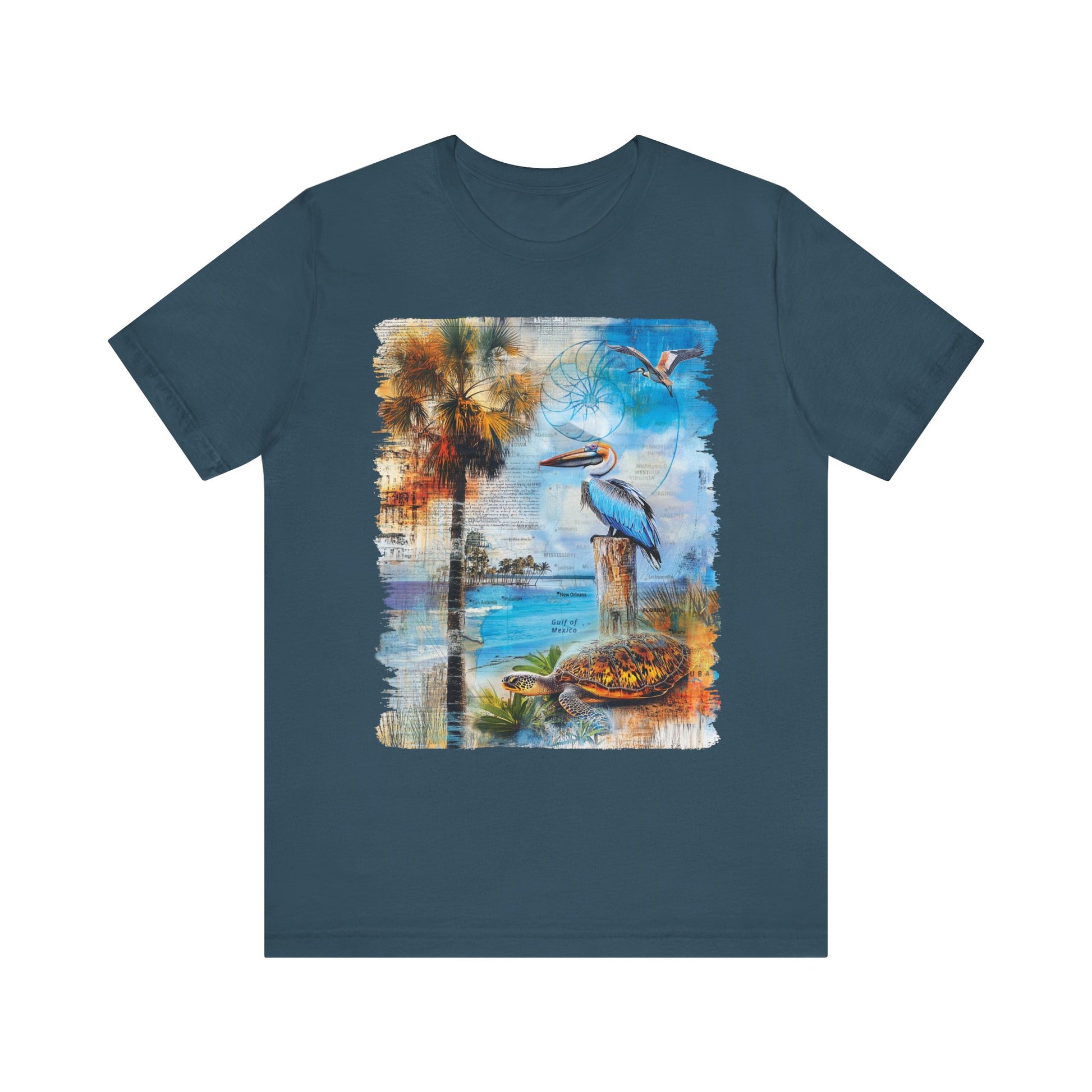 Gulf of México Collage Tee - Coastal Pride Shirt