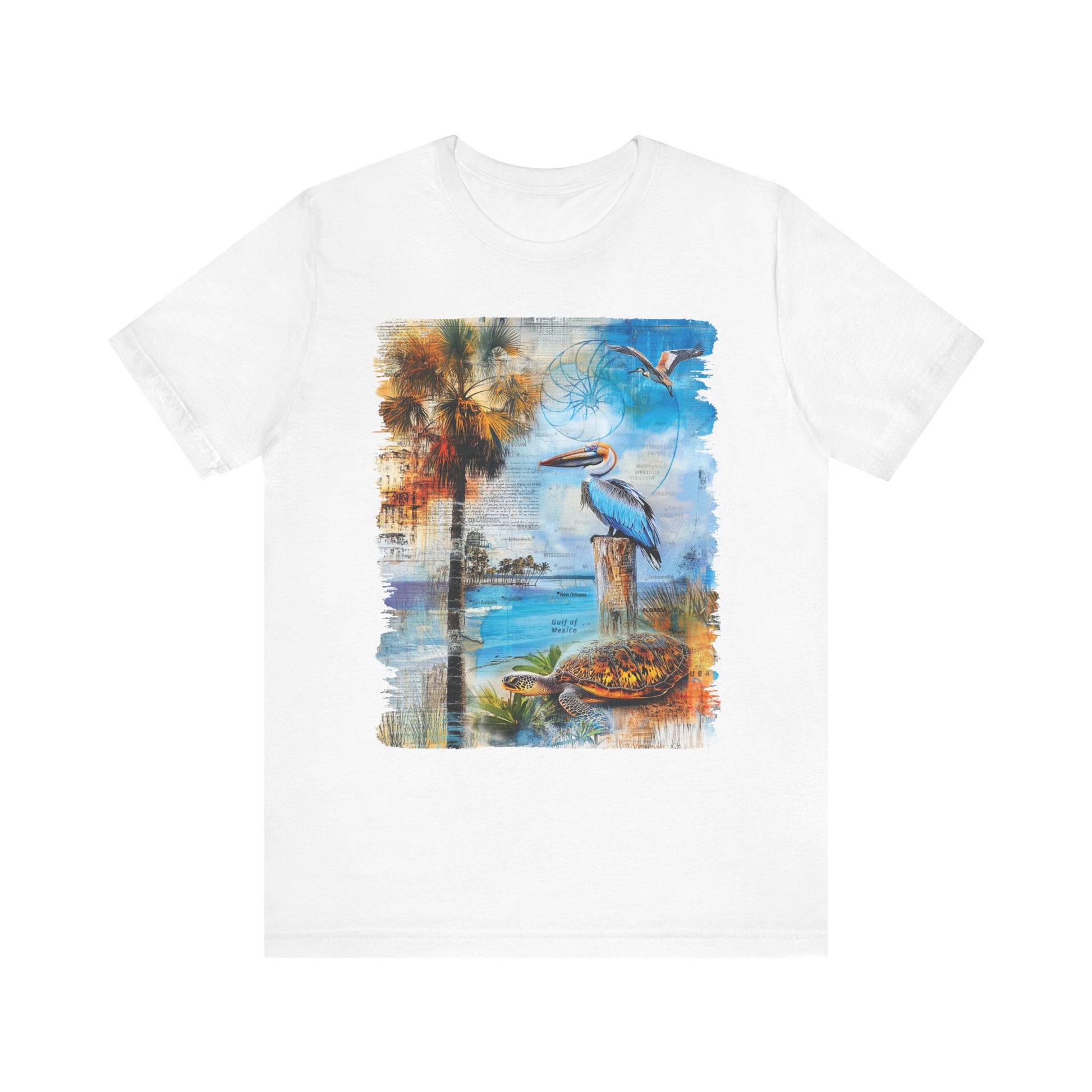 Gulf of México Collage Tee - Coastal Pride Shirt