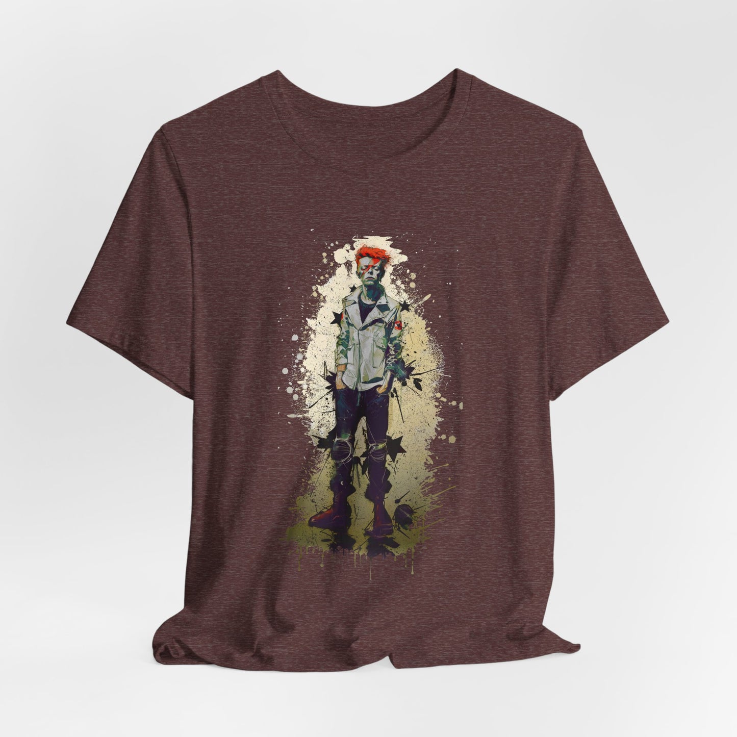 Young David Bowie graphic tee Ñ teenage punk-era portrait of the rock legend