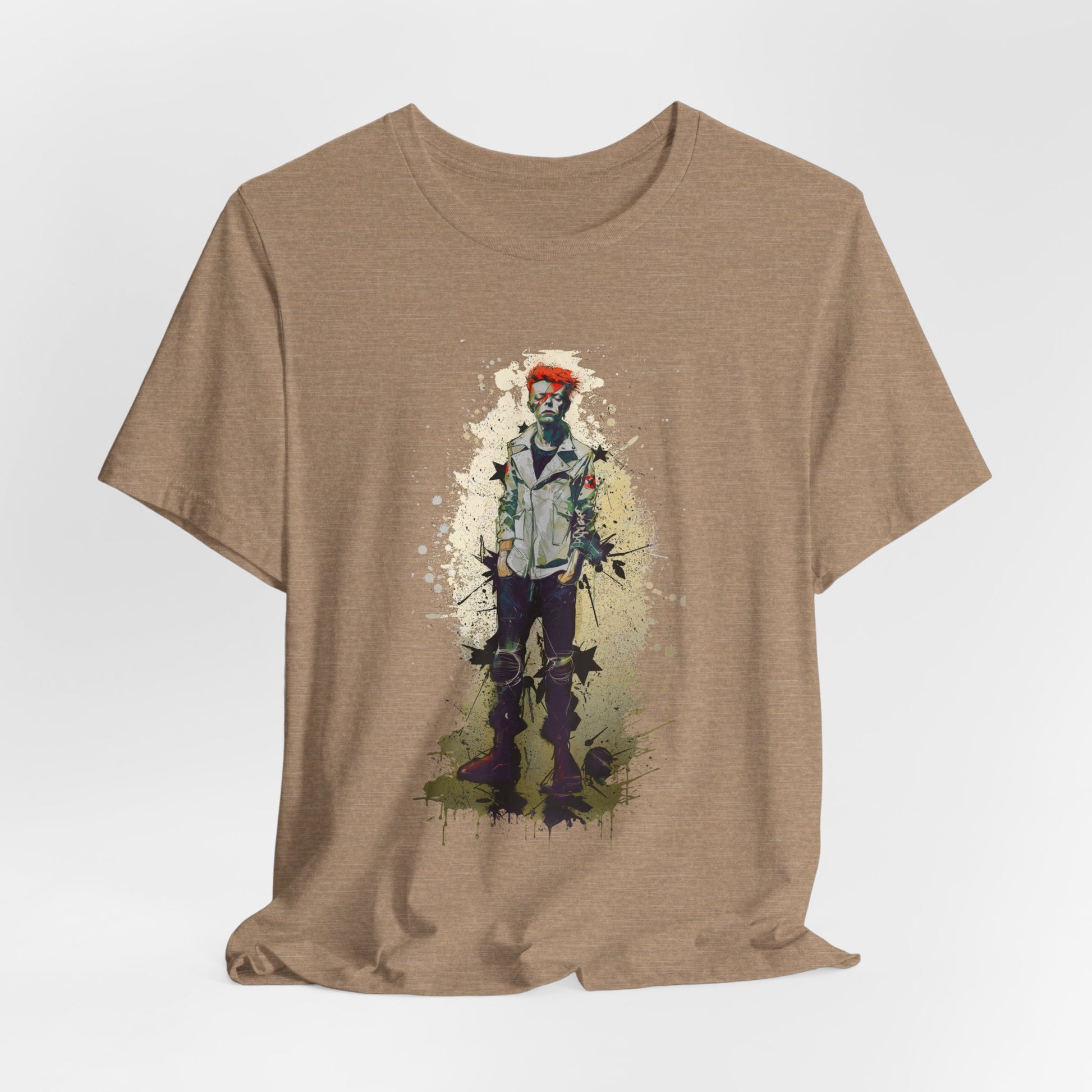 Young David Bowie graphic tee Ñ teenage punk-era portrait of the rock legend