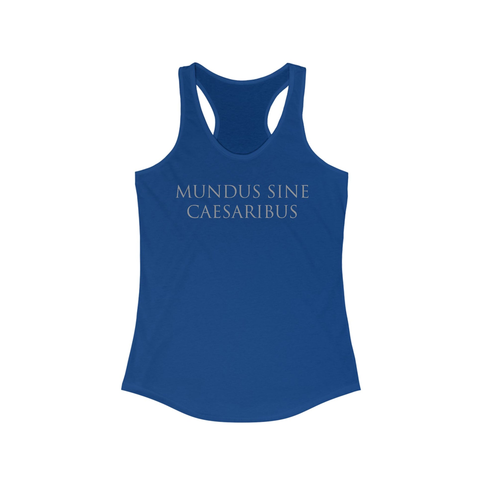 Mundus Sine Caesaribus Racerback Tank t-shirt protest mens womens | Speak Out Shirts