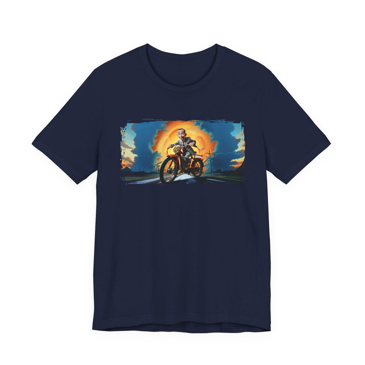 Pee Wee Herman Riding into the Sunset Graphic Tee