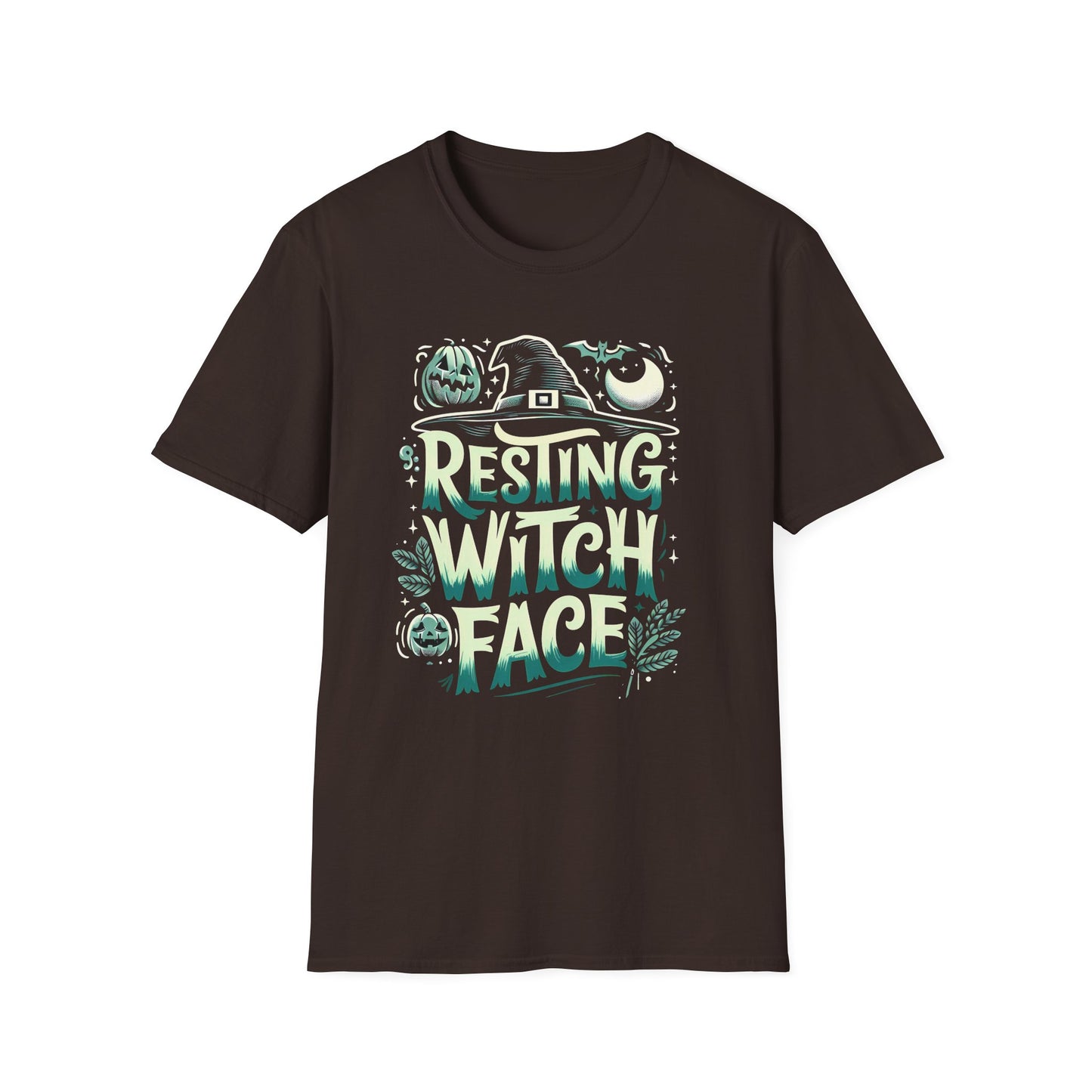 Resting Witch Face Unisex T-Shirt | Halloween Graphic Tee, Softstyle Shirt, Casual Halloween Apparel, Spooky Season Gift, Fall Fashion