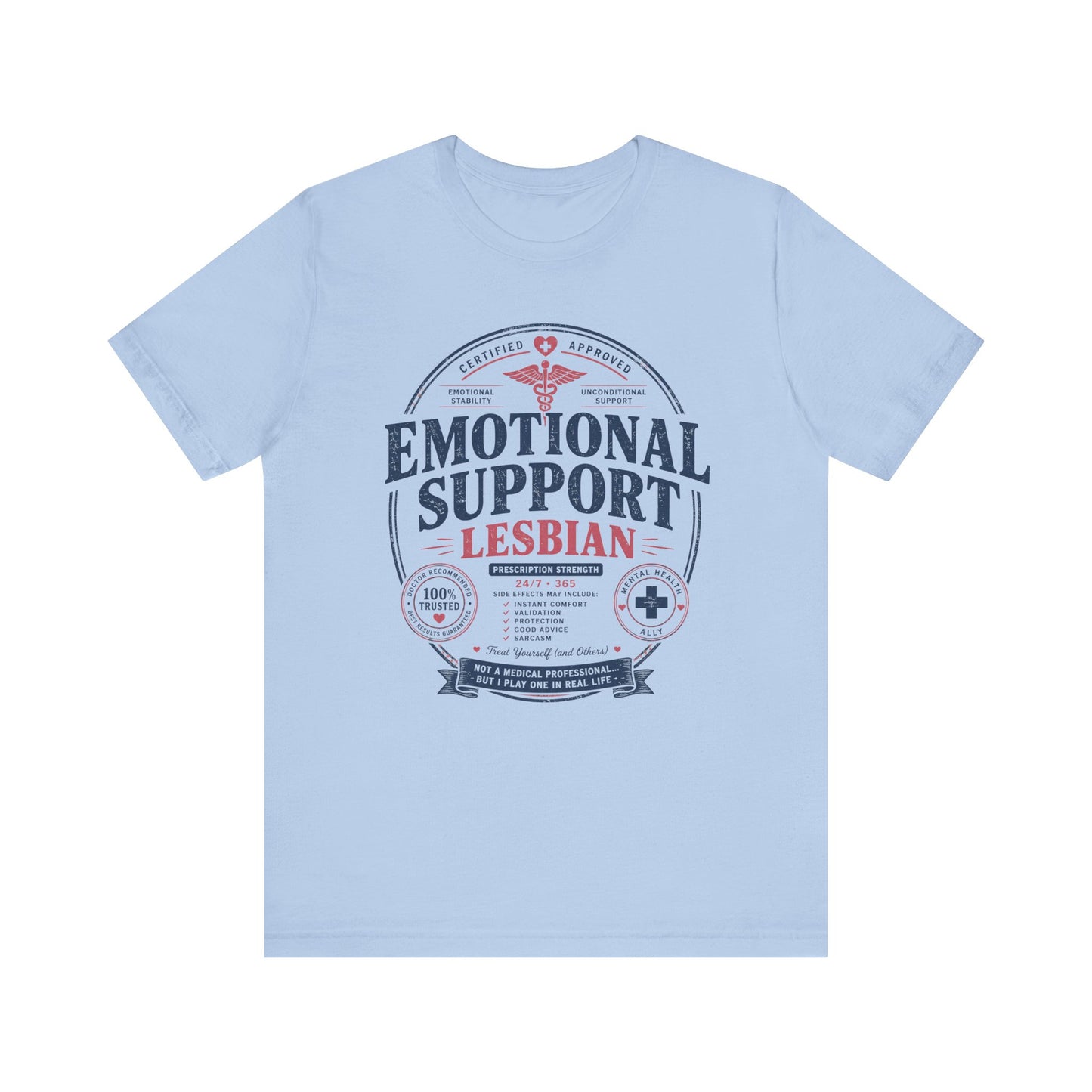 Emotional Support Lesbian Unisex Tee