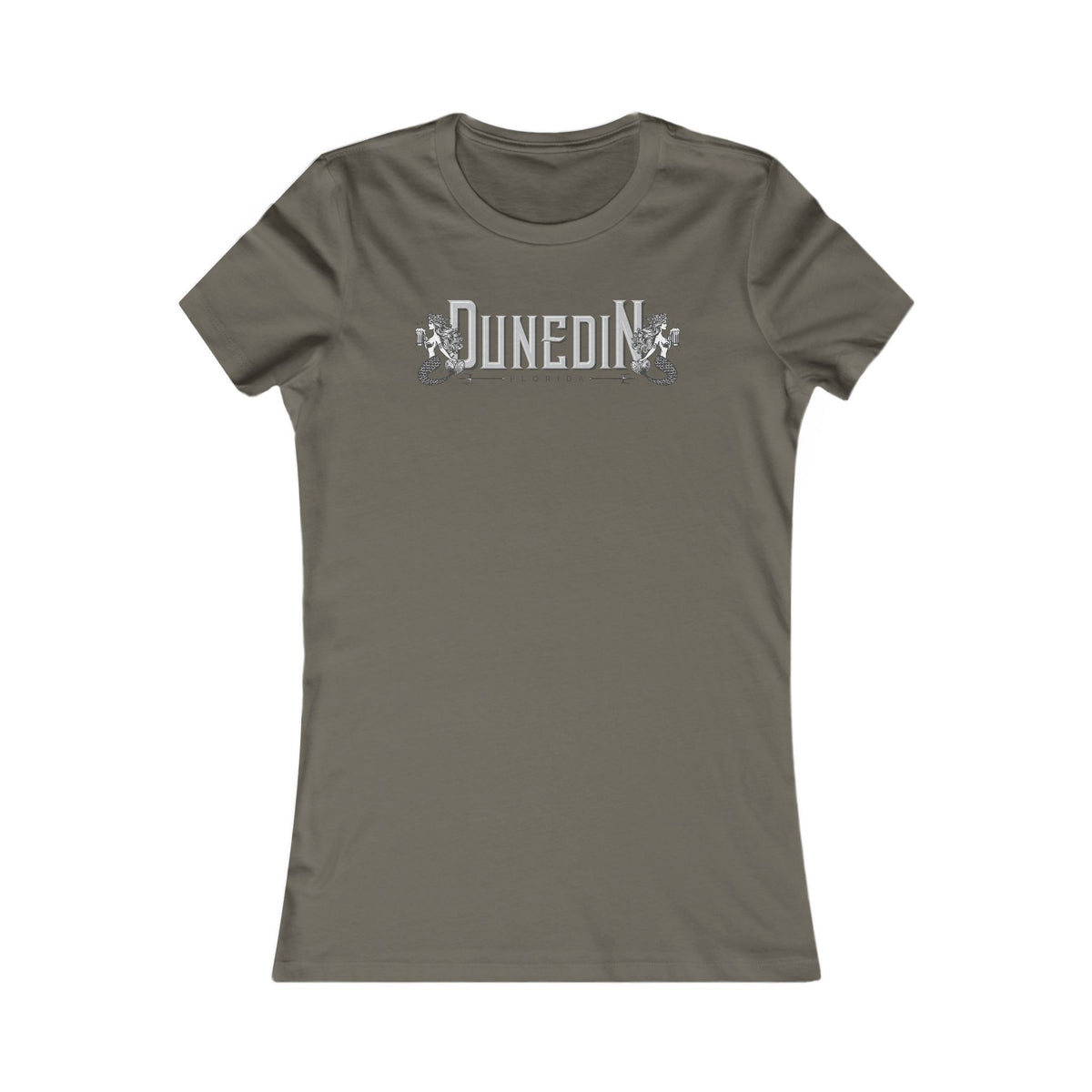 Dunedin FL Mermaids Women's Tee — Yellow Graphic Cotton Shirt