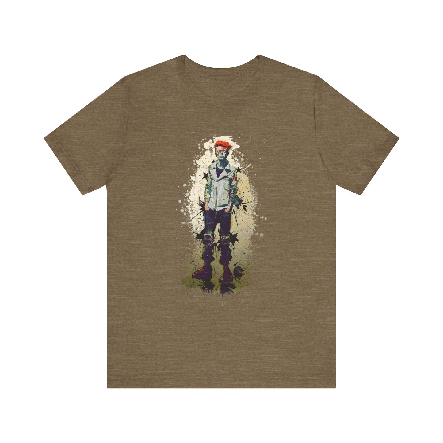 Young David Bowie graphic tee Ñ teenage punk-era portrait of the rock legend