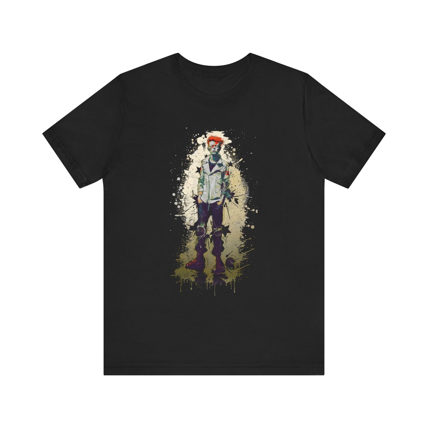 Young David Bowie graphic tee Ñ teenage punk-era portrait of the rock legend