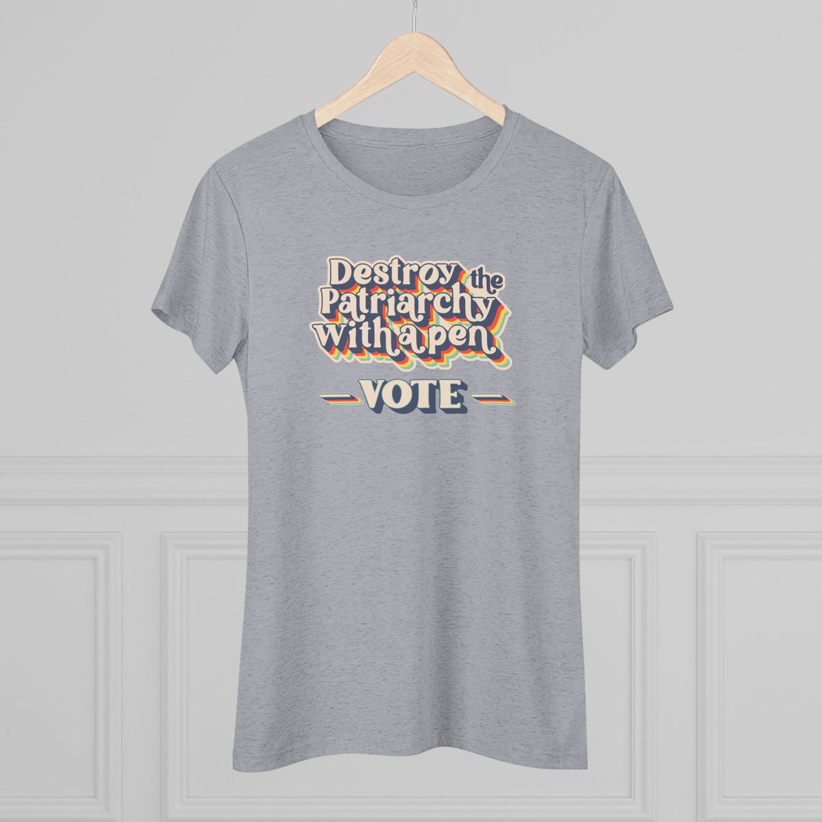 Destroy the Patriarchy With a Pen Vote Tee — Women's Political Voter Shirt