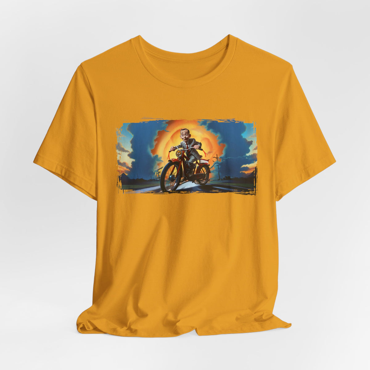 Pee Wee Herman Riding into the Sunset Graphic Tee