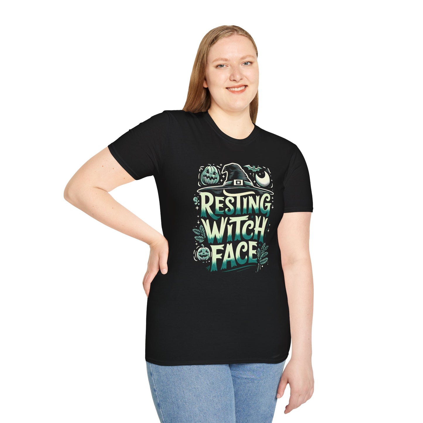 Resting Witch Face Halloween T-Shirt