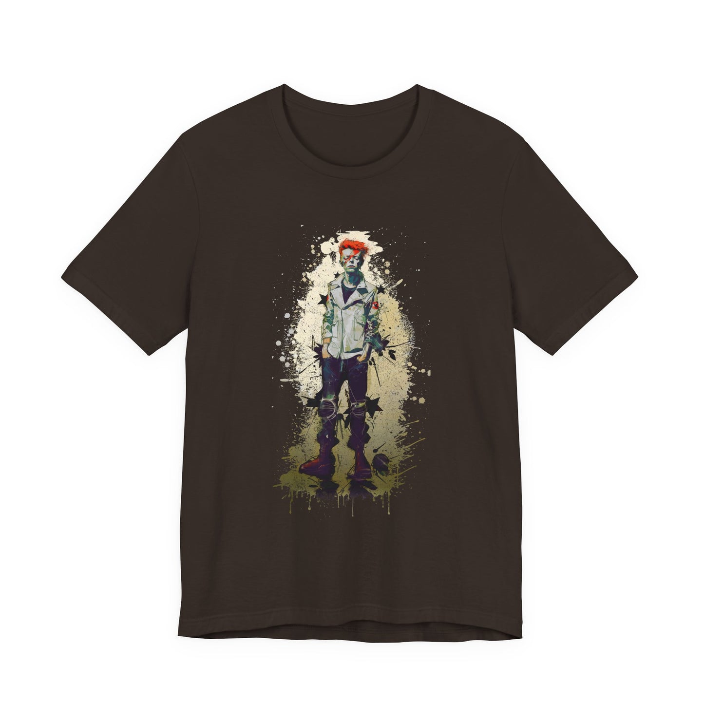 Young David Bowie graphic tee Ñ teenage punk-era portrait of the rock legend