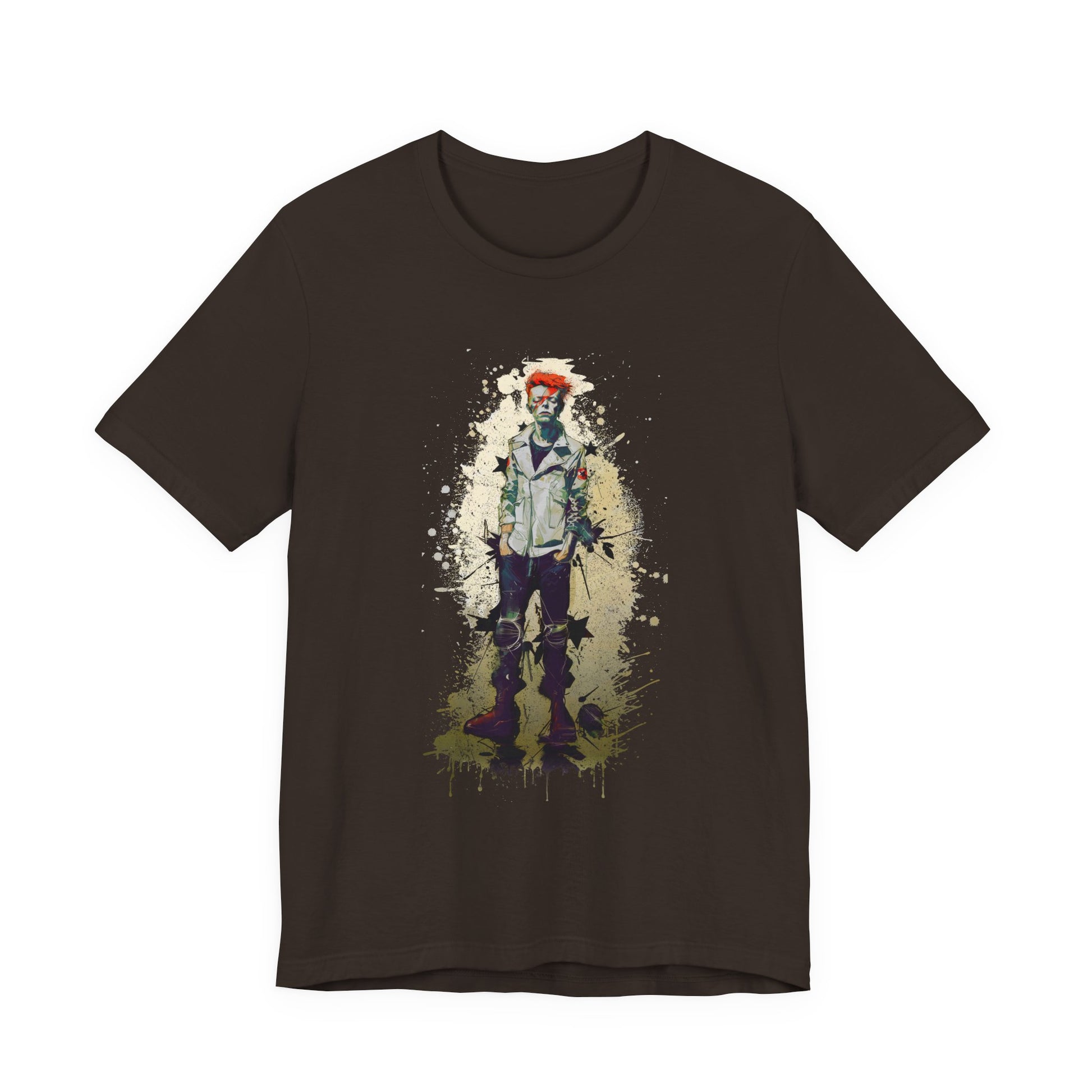 Young David Bowie graphic tee Ñ teenage punk-era portrait of the rock legend