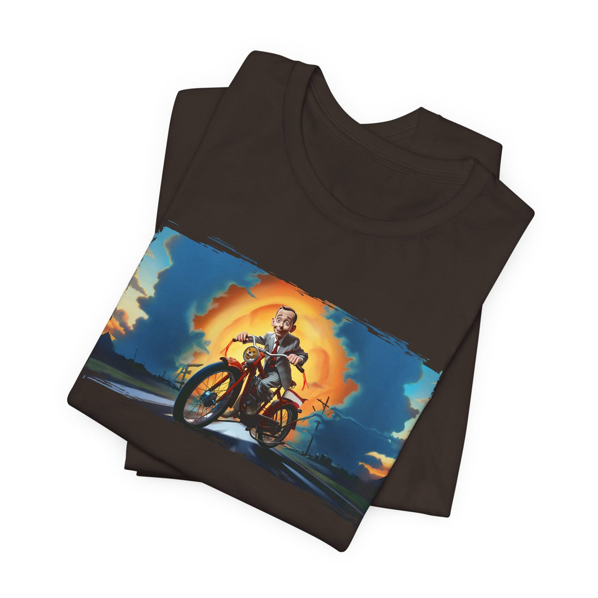 Pee Wee Herman Riding into the Sunset Graphic Tee