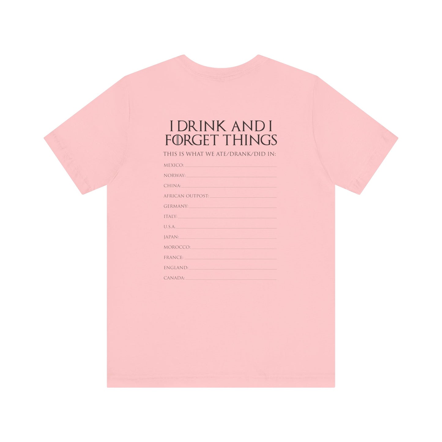 Game of Thirst Epcot Group Drinking Shirt