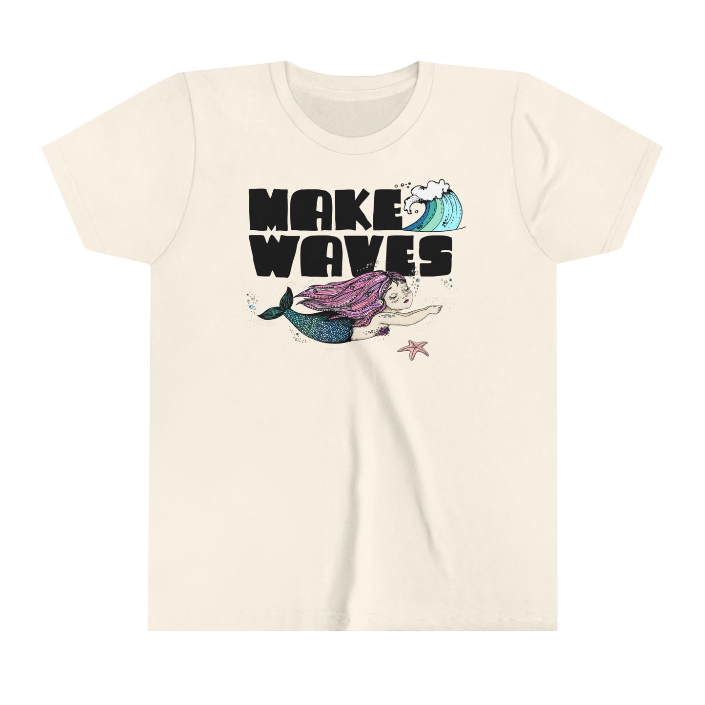 Mermaid Youth Tee - Make Waves Graphic