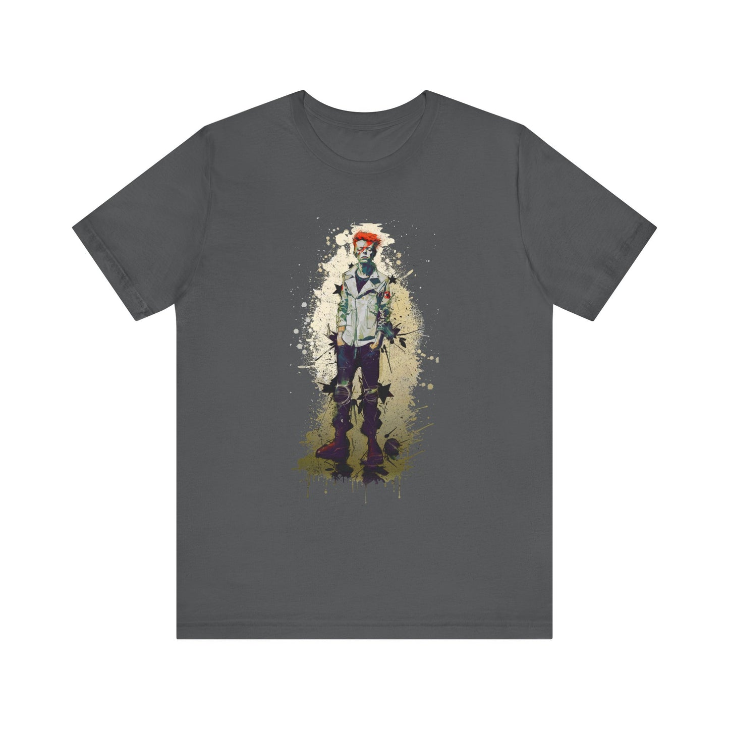 Young David Bowie graphic tee Ñ teenage punk-era portrait of the rock legend