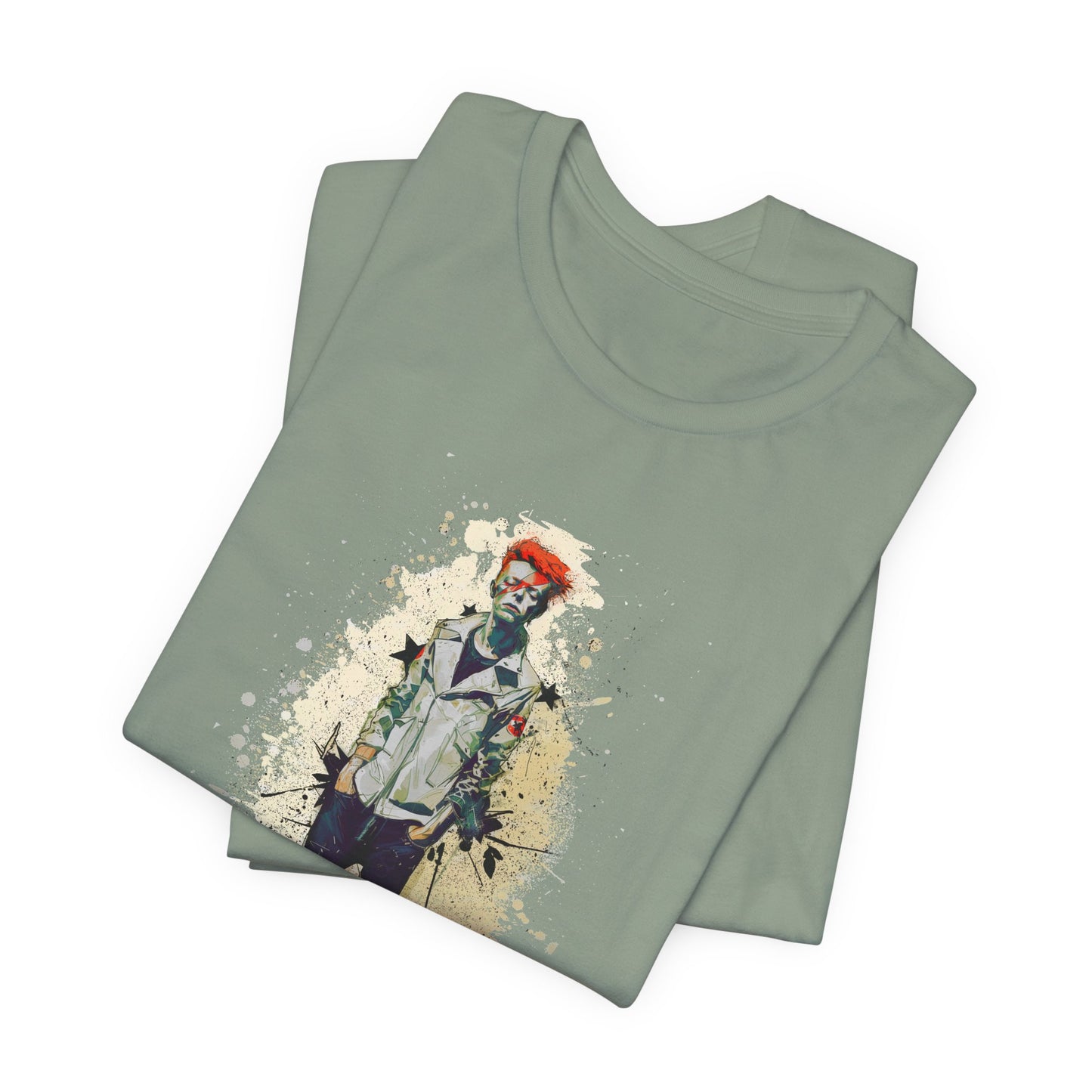 Young David Bowie graphic tee Ñ teenage punk-era portrait of the rock legend