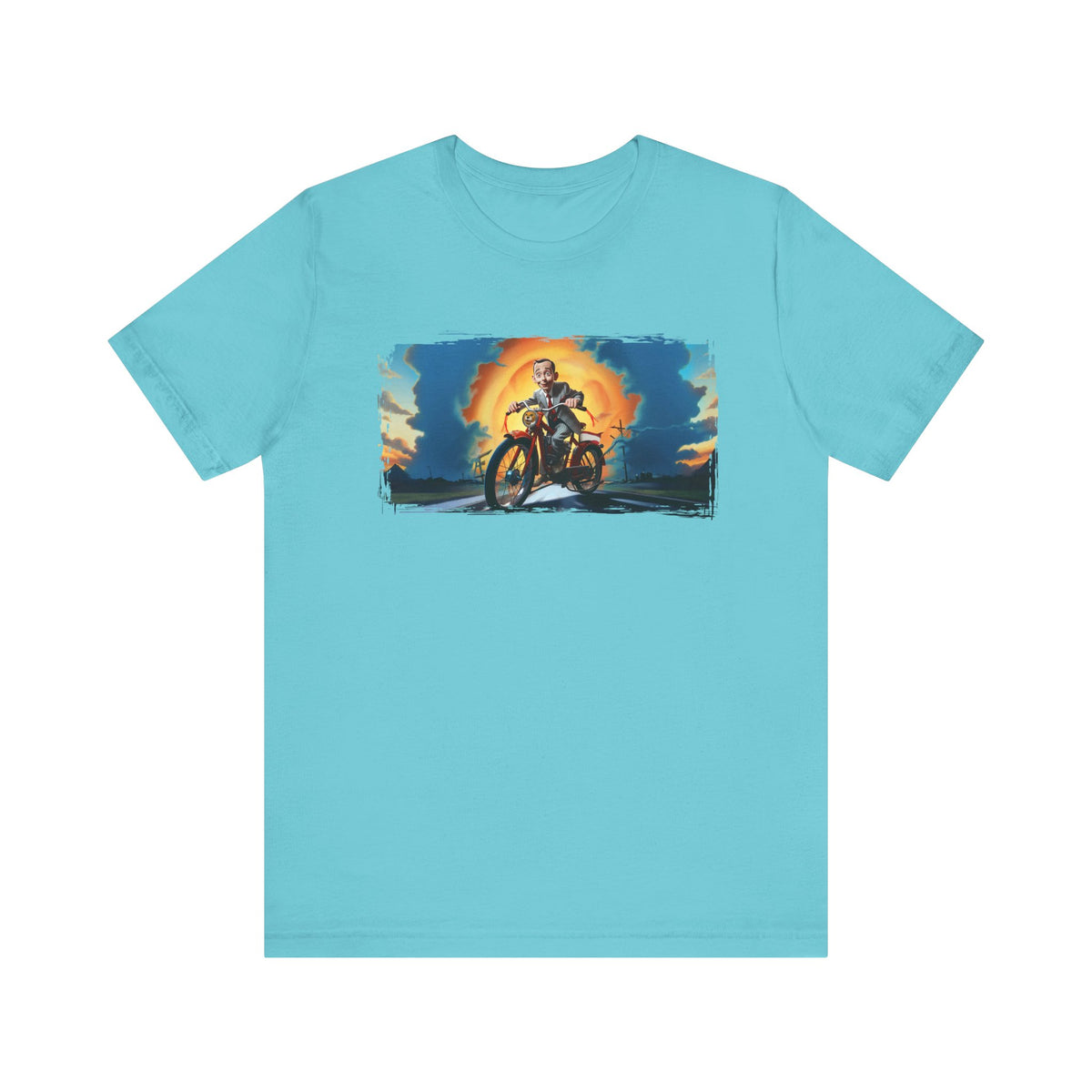 Pee Wee Herman Riding into the Sunset Graphic Tee