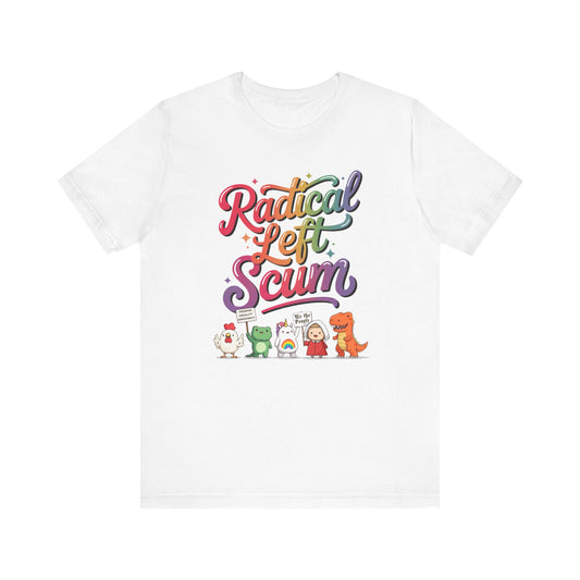 Radical Left Scum Protest Icons Short Sleeve Unisex Shirt