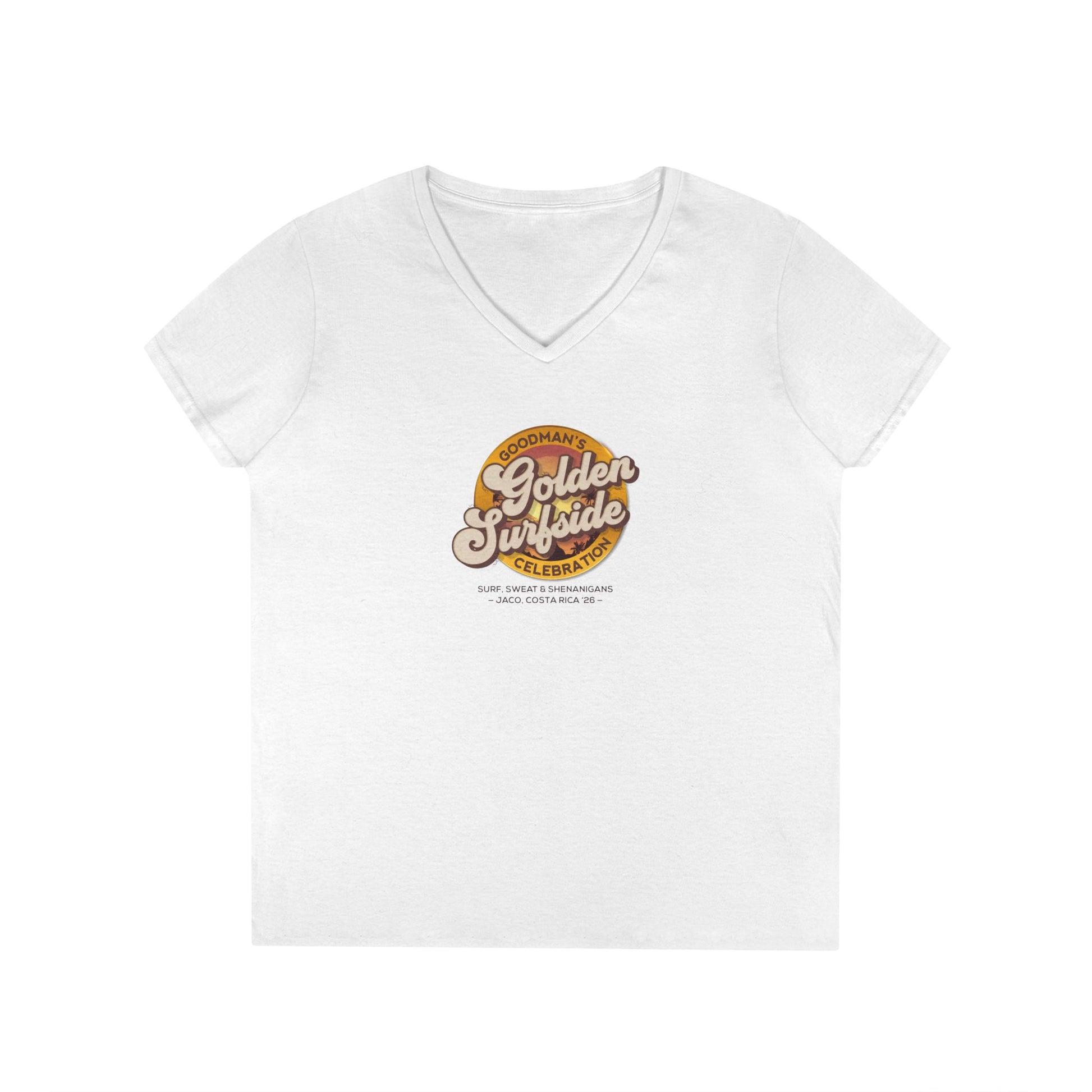 V Neck James Good Vibes Only Birthday Celebration t-shirt mens womens ladies | Speak Out Shirts