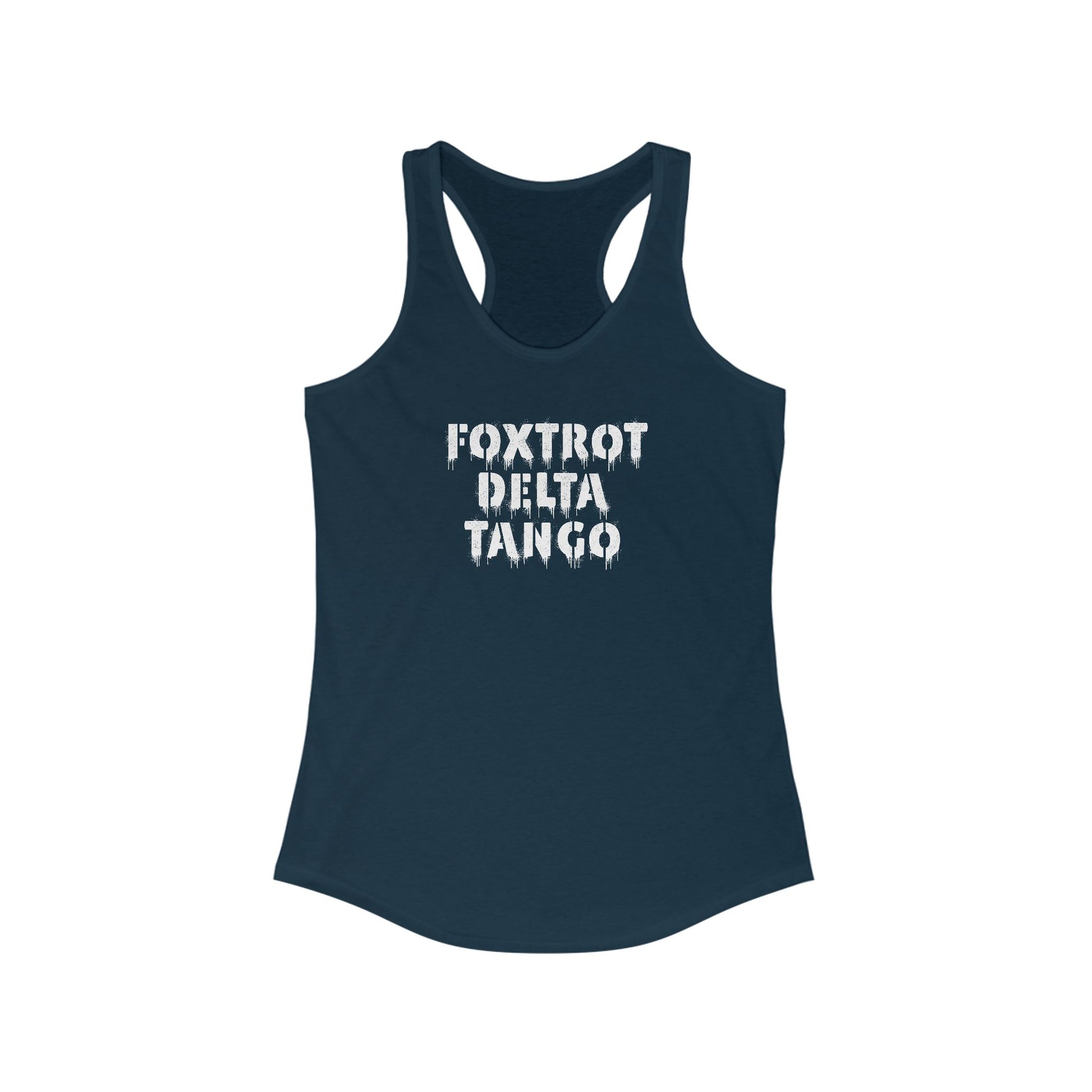 Foxtrot Delta Tango FDT Racerback Tank t-shirt protest mens womens | Speak Out Shirts