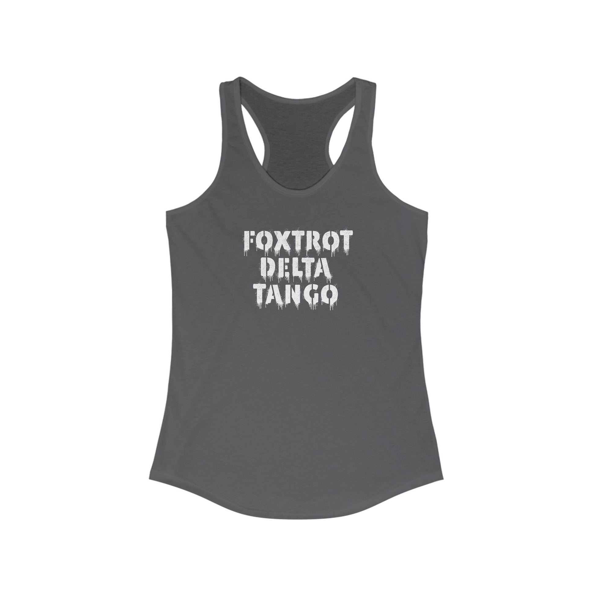Foxtrot Delta Tango FDT Racerback Tank t-shirt protest mens womens | Speak Out Shirts