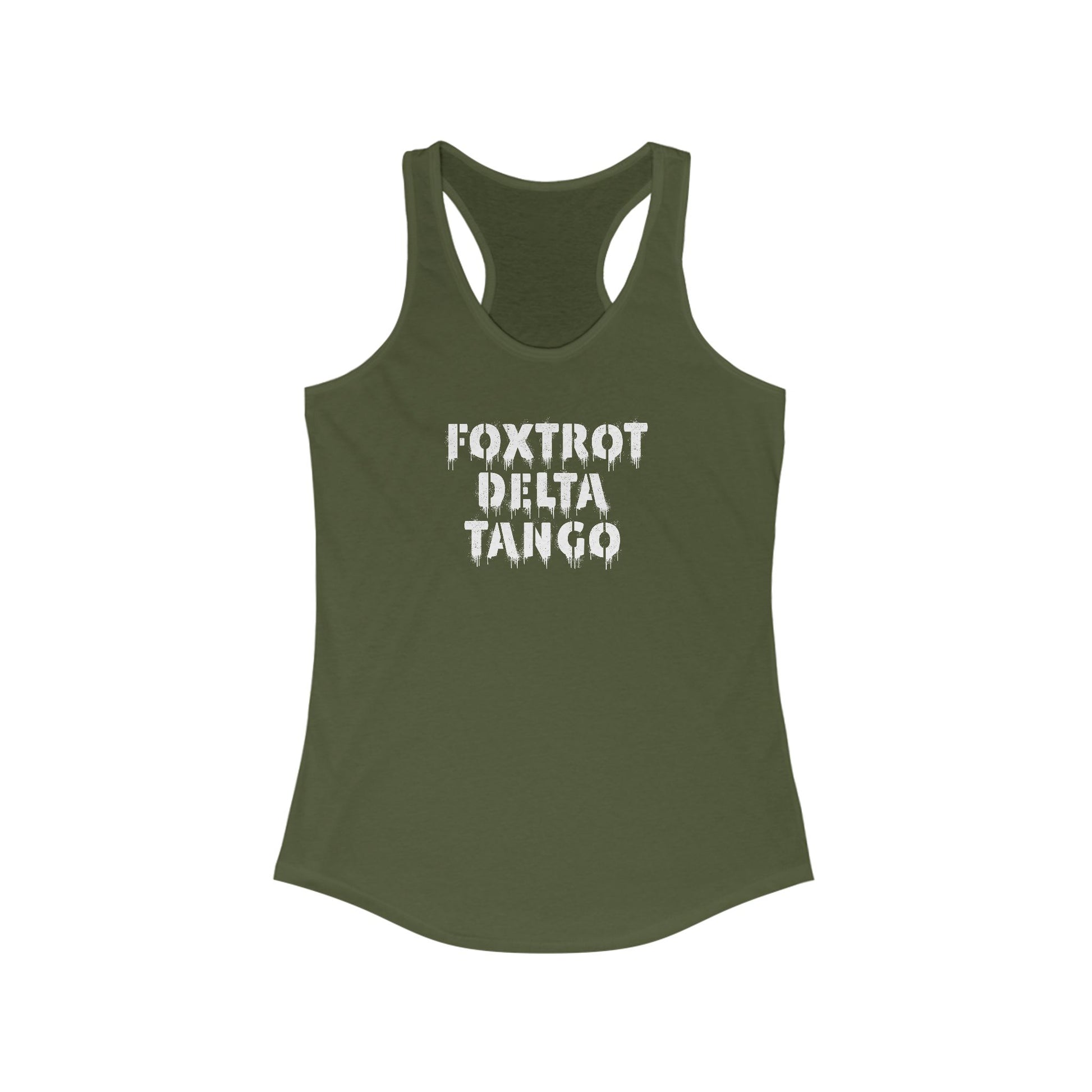 Foxtrot Delta Tango FDT Racerback Tank t-shirt protest mens womens | Speak Out Shirts