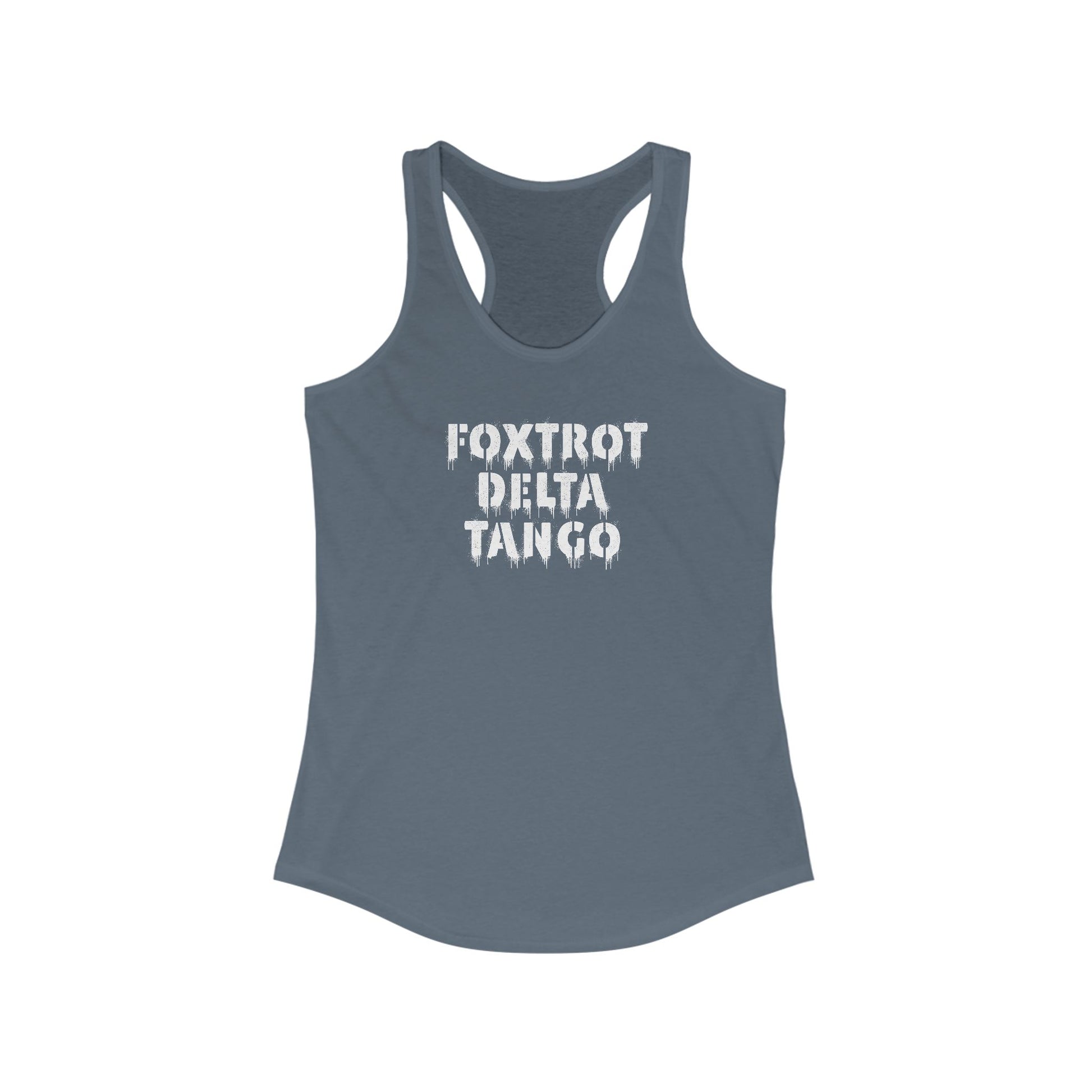 Foxtrot Delta Tango FDT Racerback Tank t-shirt protest mens womens | Speak Out Shirts