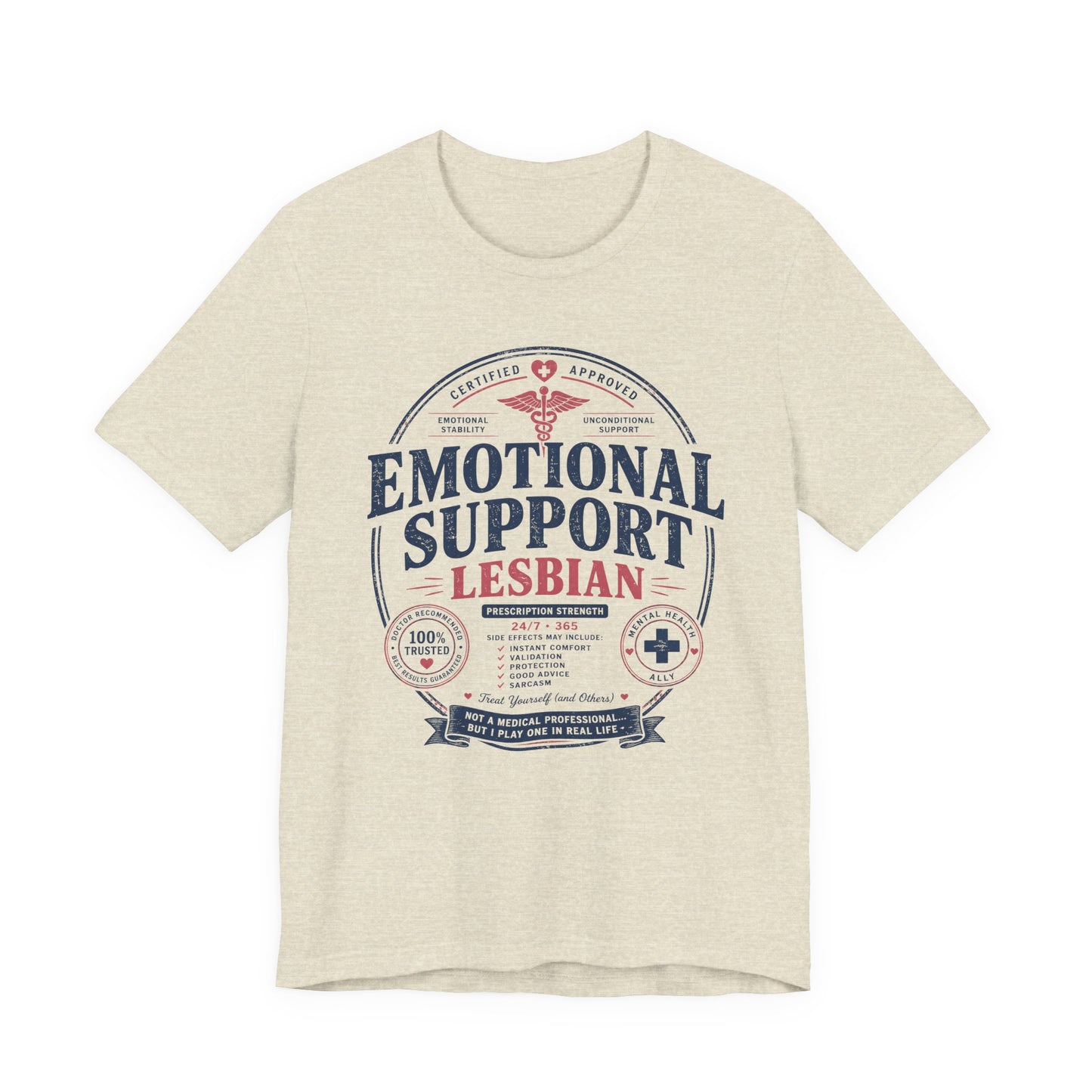 Emotional Support Lesbian Unisex Tee