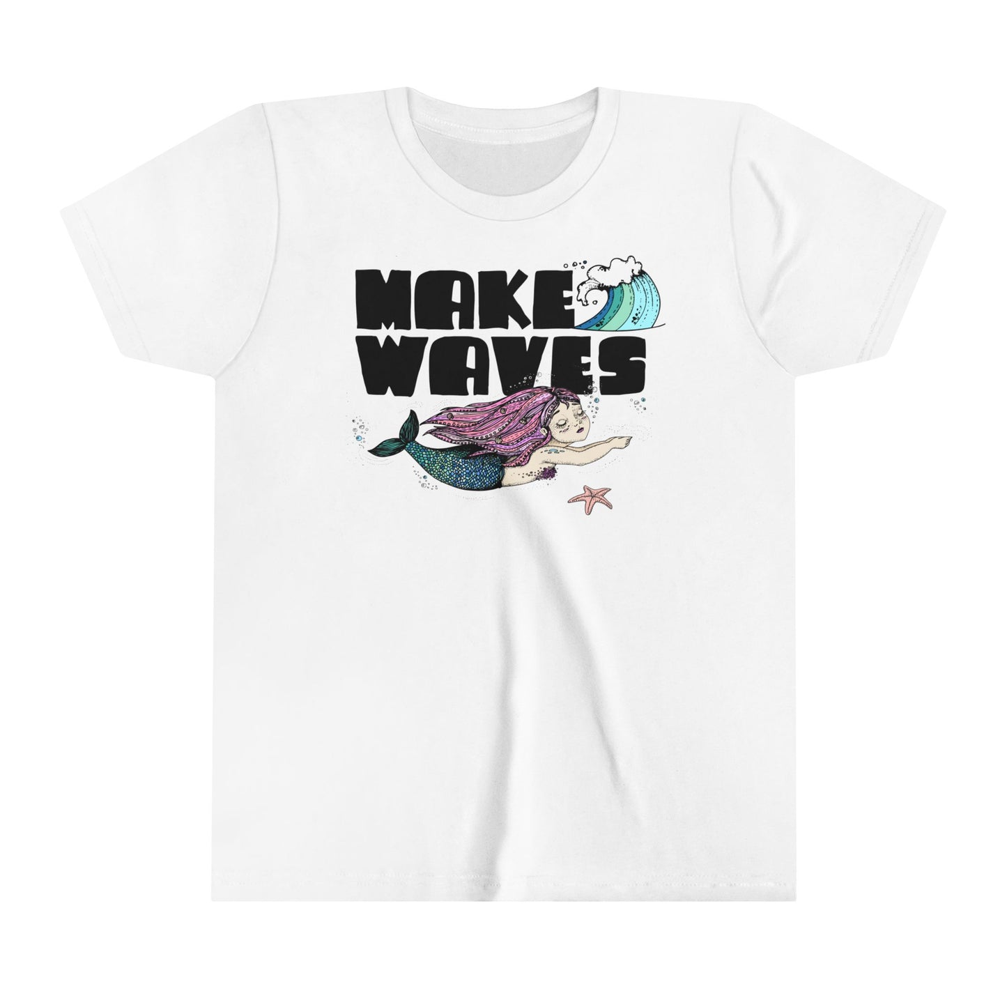 Mermaid Youth Tee - Make Waves Graphic