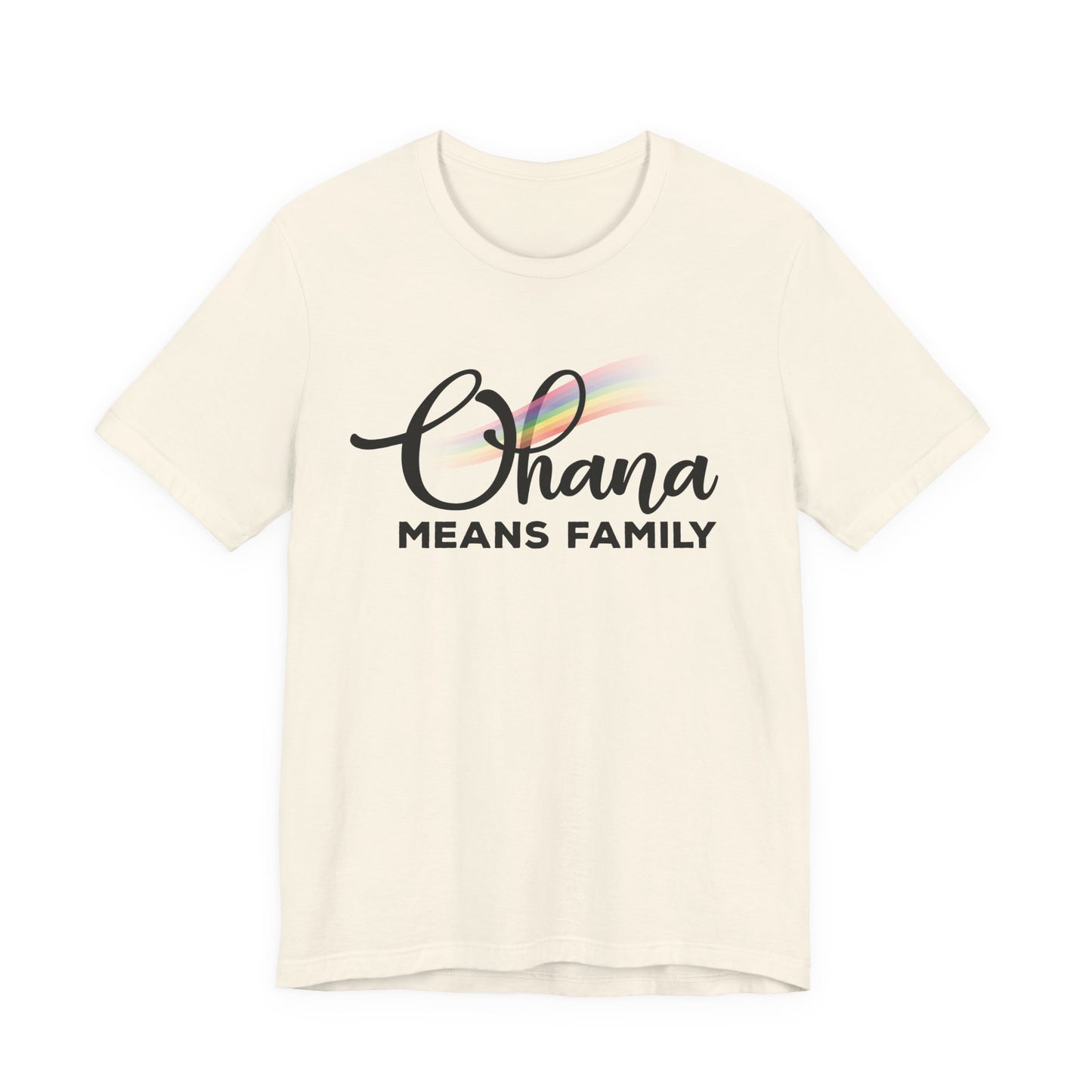 Ohana Means Family Rainbow Unisex Tee
