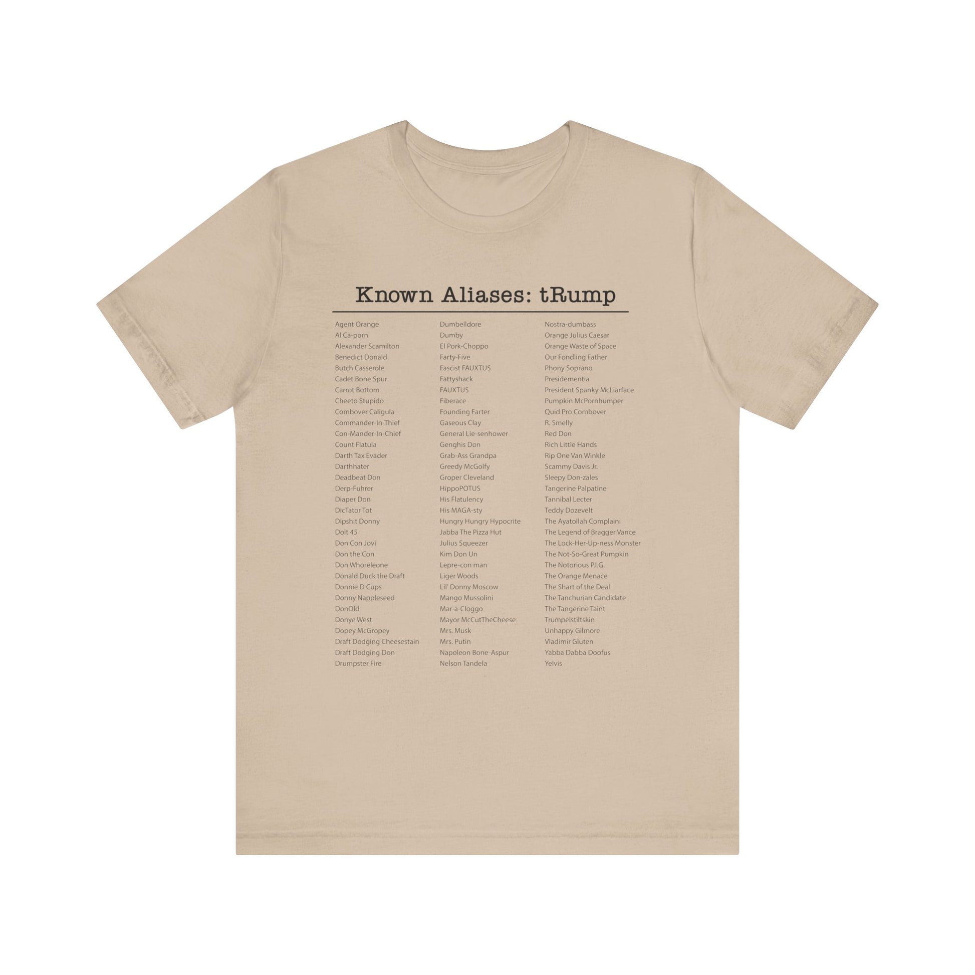 Known Aliases tRump t-shirt activist mens womens | Speak Out Shirts