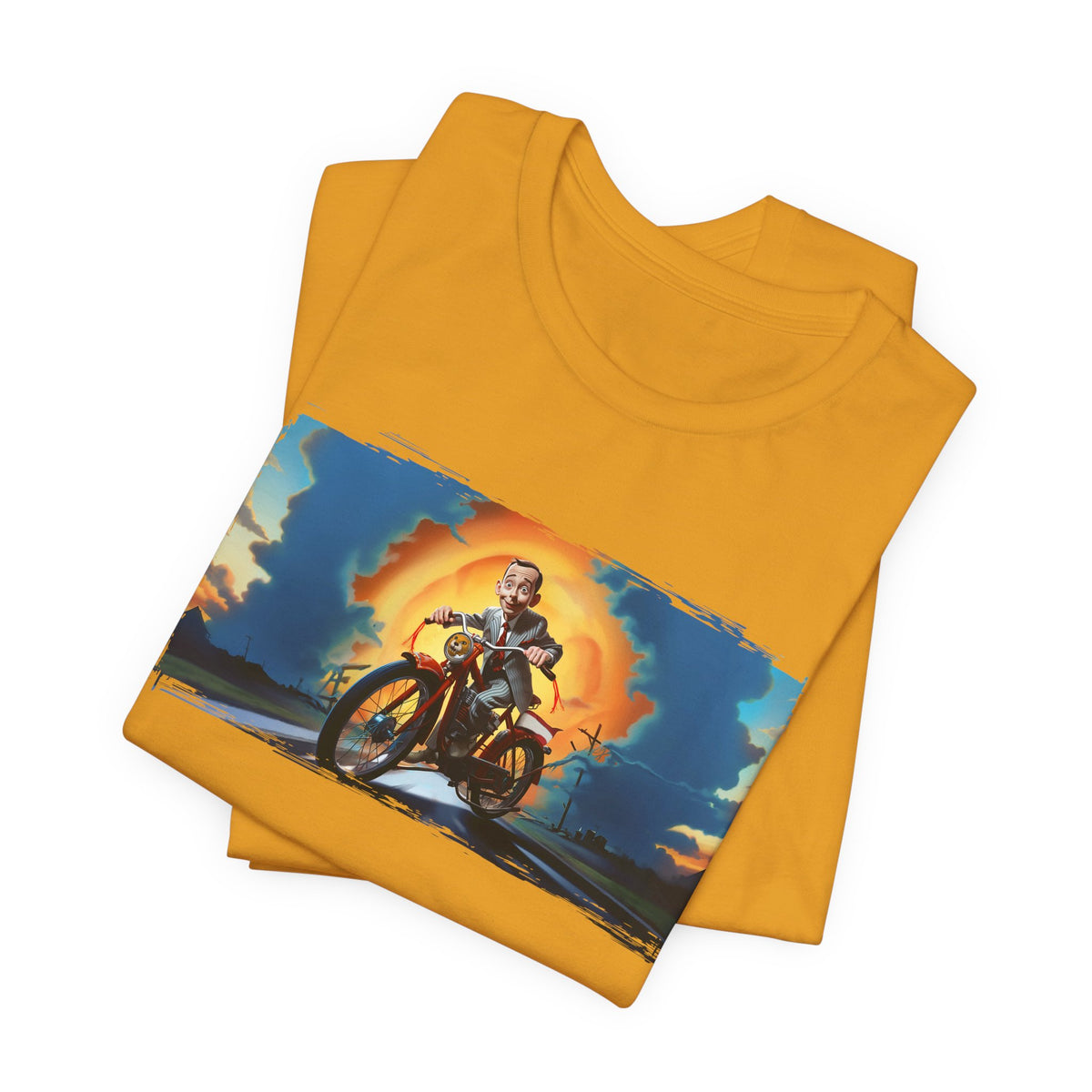Pee Wee Herman Riding into the Sunset Graphic Tee