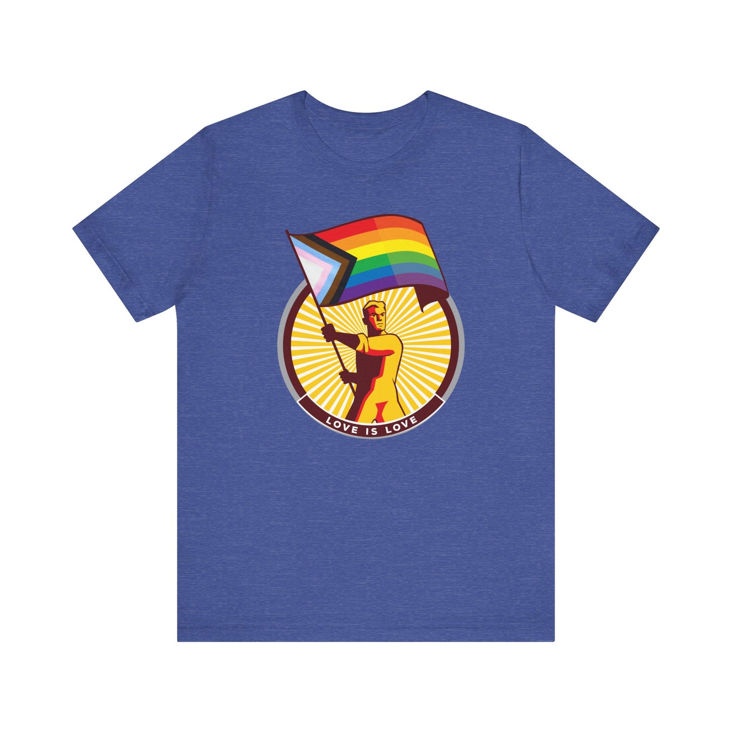 Love is Love Progress rainbow Flag Unisex Tee