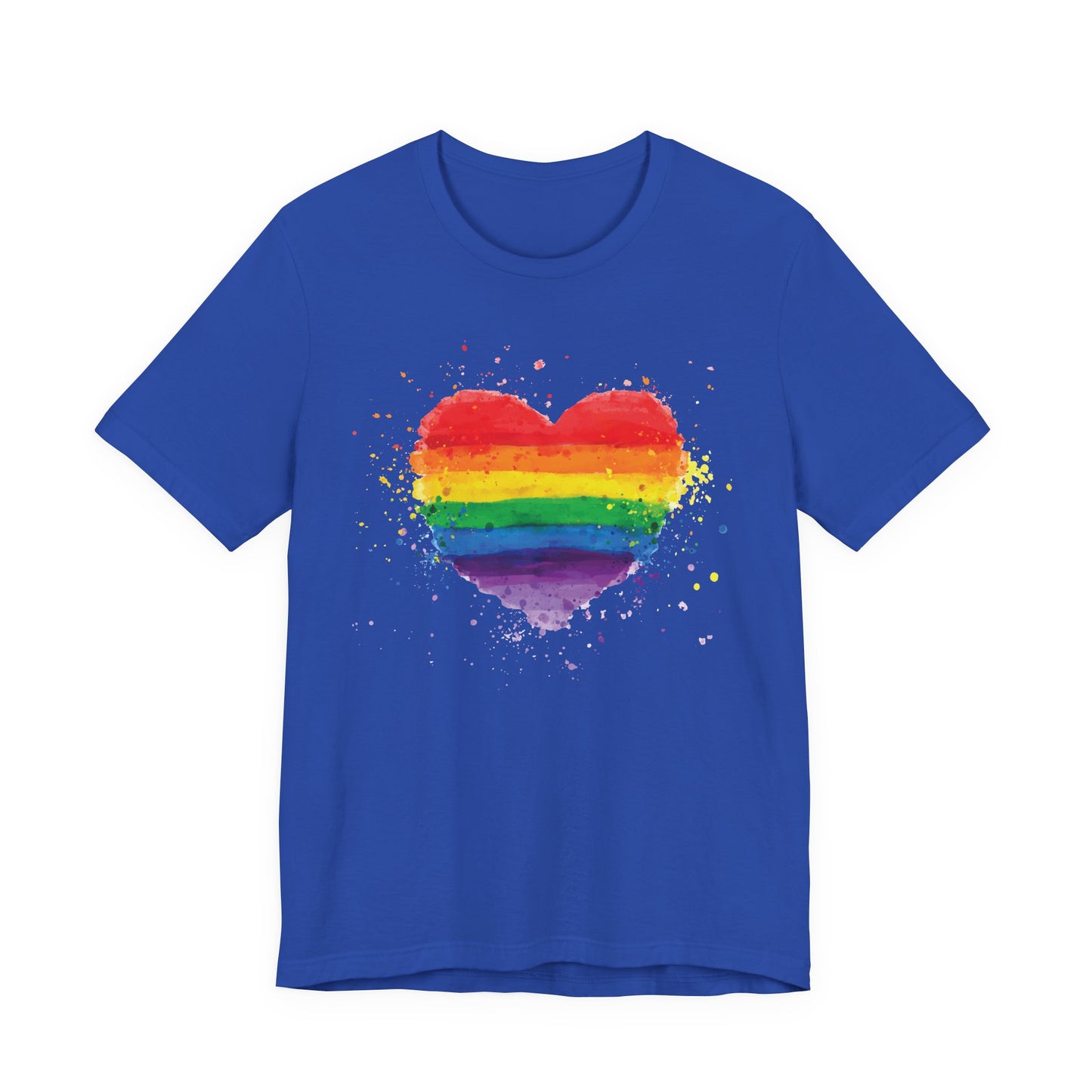 Rainbow Watercolor Heart T-Shirt — Pride Gay Lesbian LGBTQ+ Tee