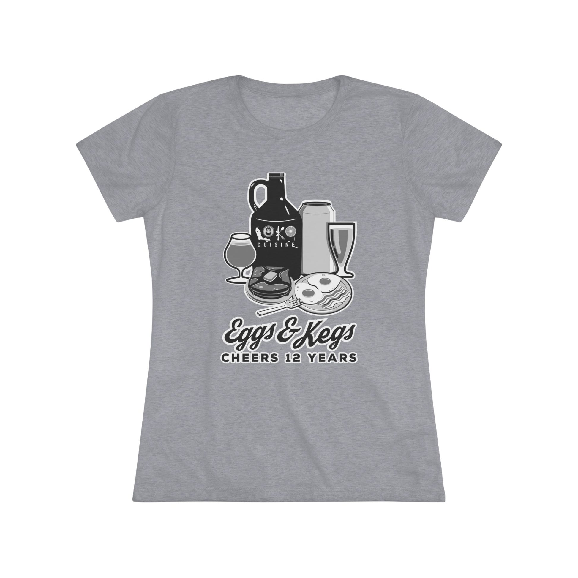 Eggs & Kegs Brunch Cheers to 12 Years Women's Tee - LOKO