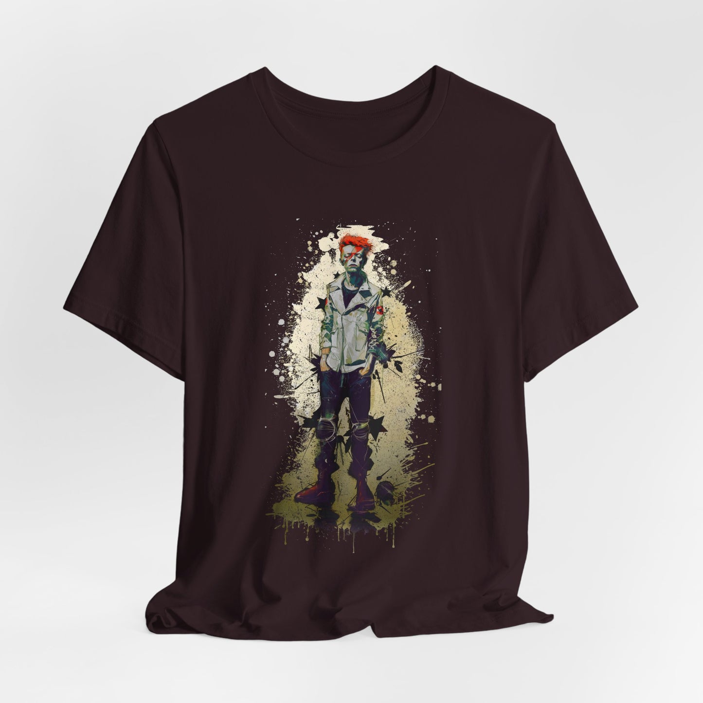 Young David Bowie graphic tee Ñ teenage punk-era portrait of the rock legend
