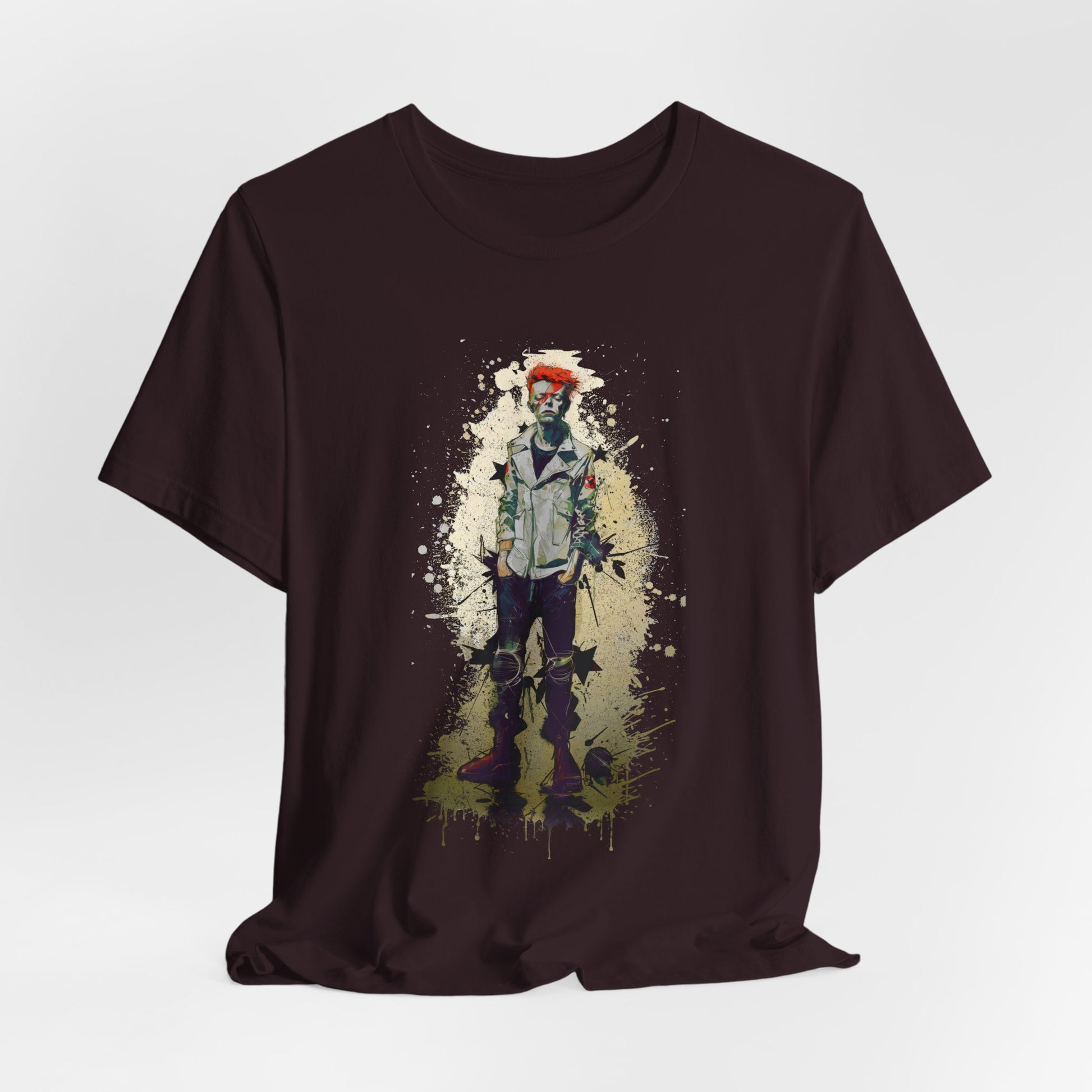 Young David Bowie graphic tee Ñ teenage punk-era portrait of the rock legend
