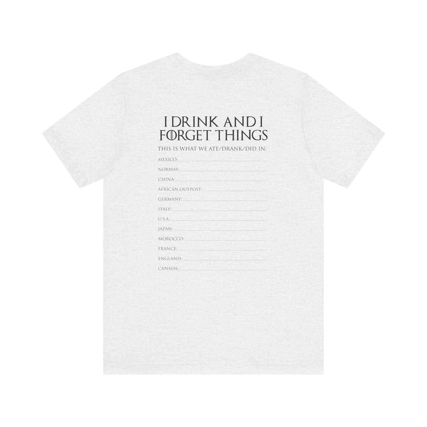 Game of Thirst Epcot Group Drinking Shirt