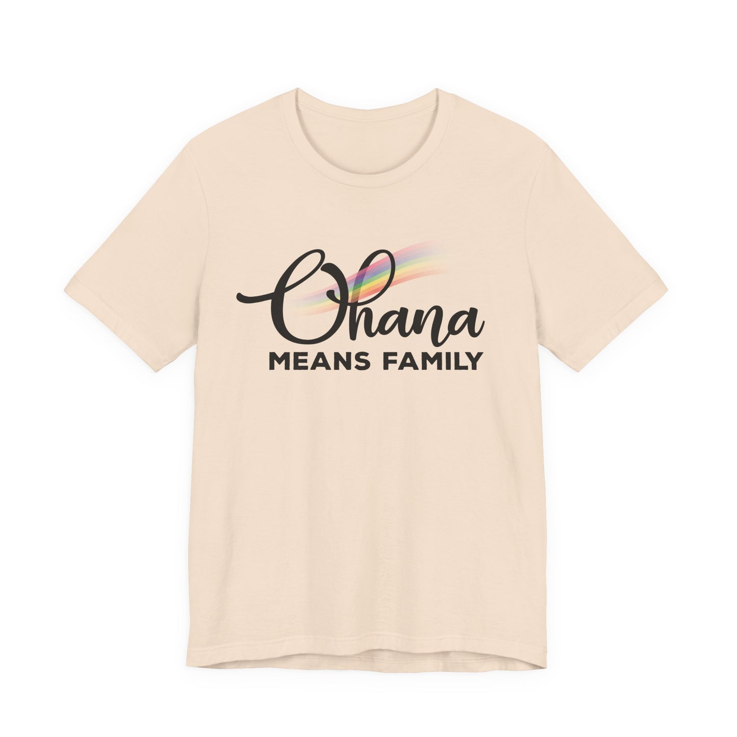 Ohana Means Family Rainbow Unisex Tee