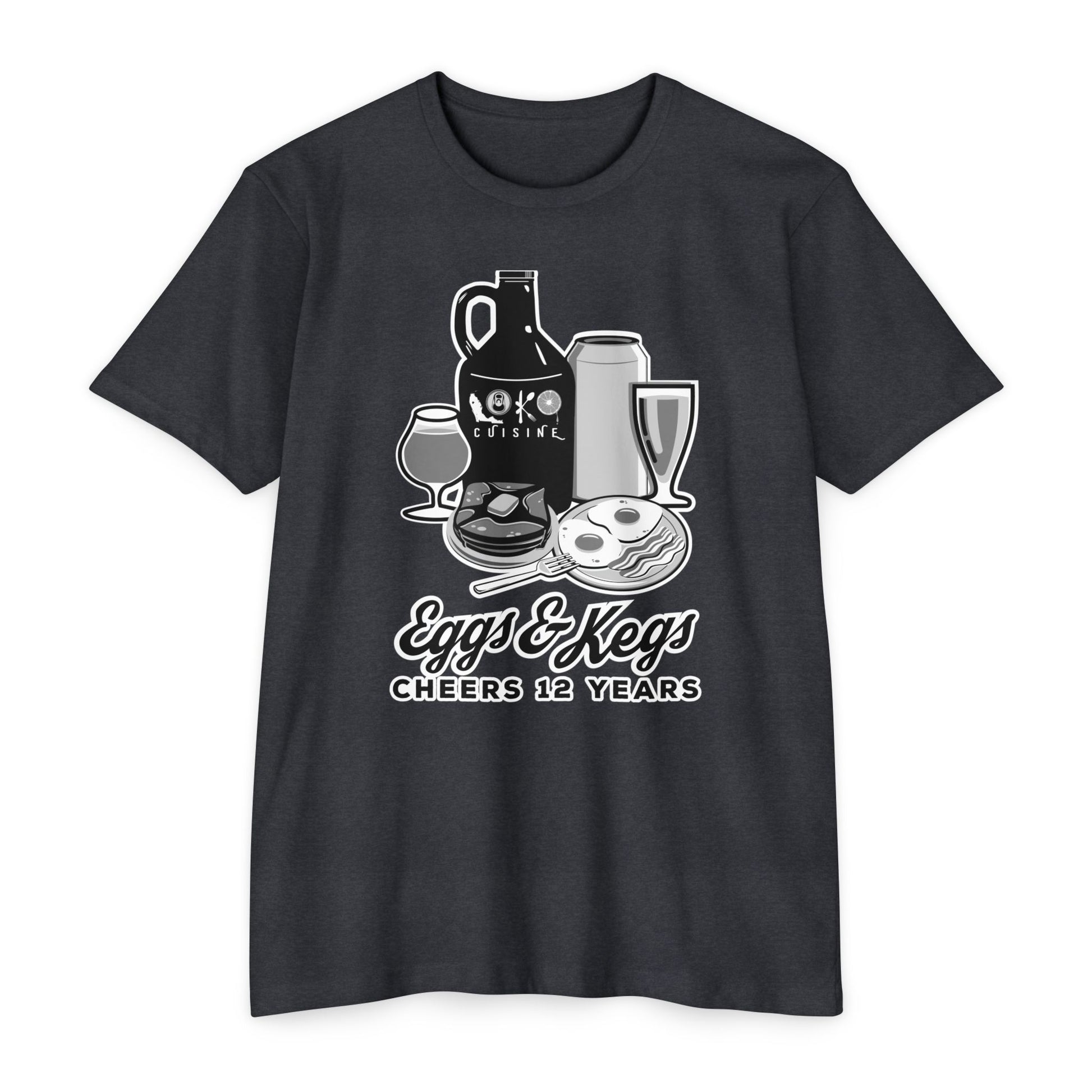 Eggs & Kegs Brunch Cheers to 12 Years Tee - LOKO Cuisine