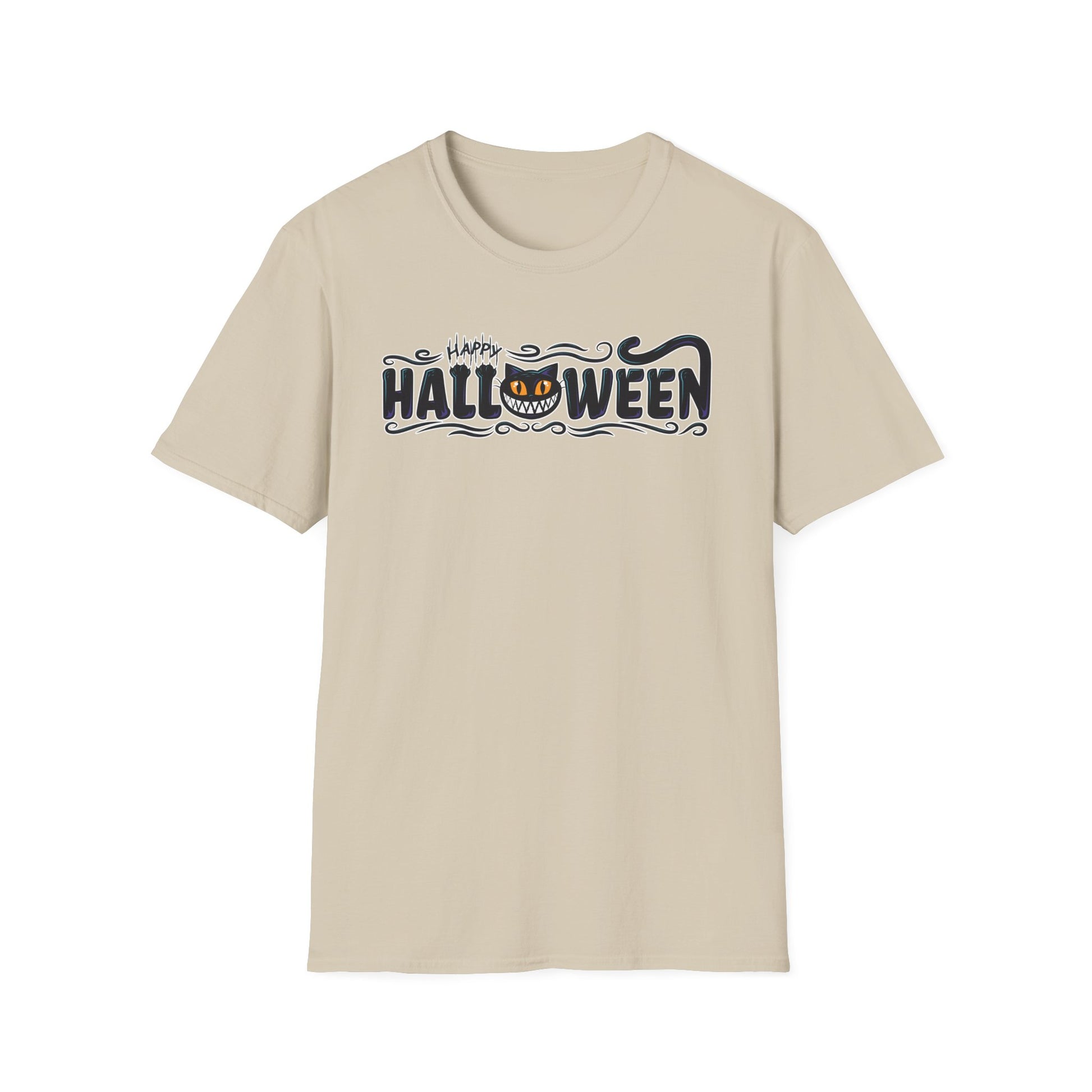 Happy Halloween Black Cat Halloween t-shirt mens womens ladies | Speak Out Shirts