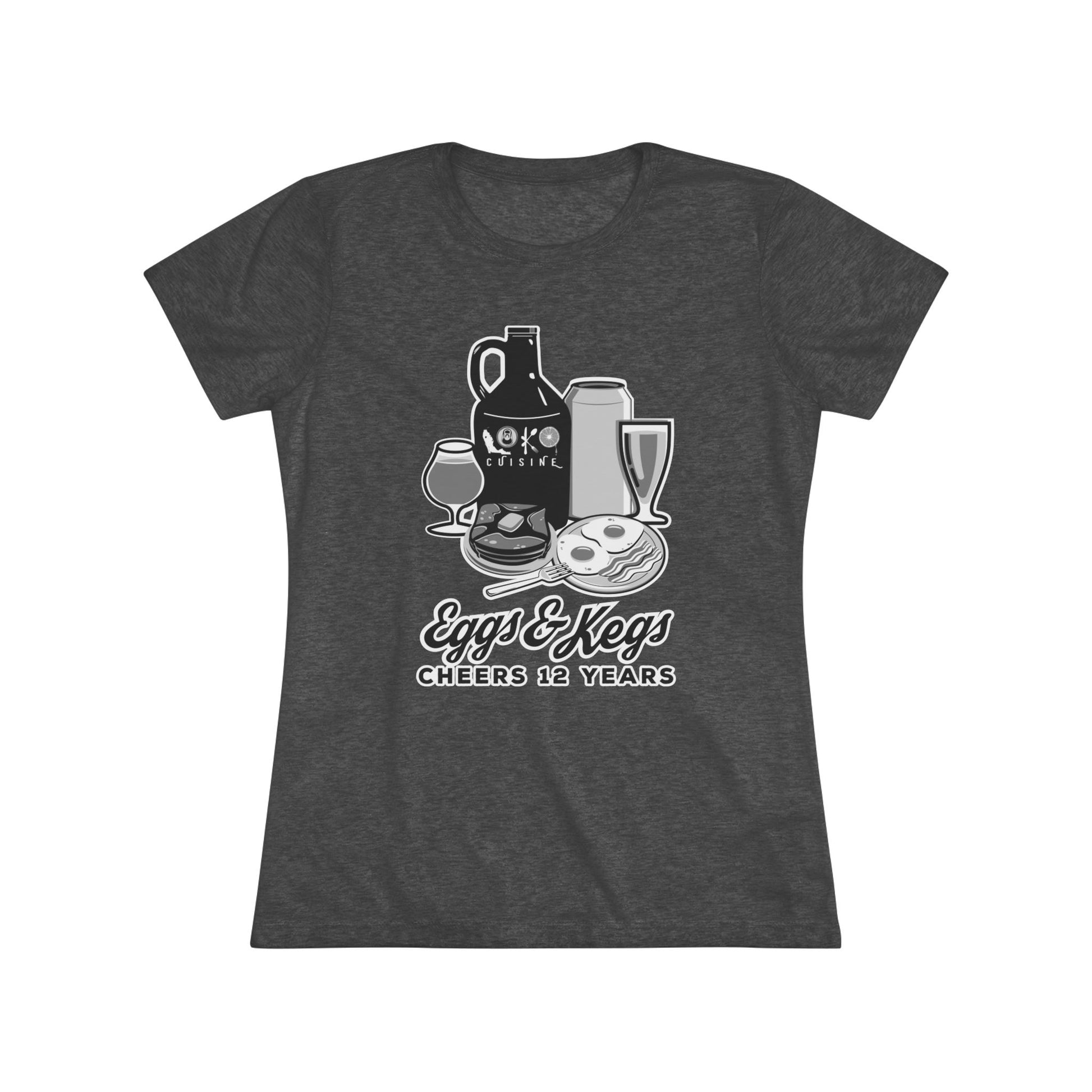 Eggs & Kegs Brunch Cheers to 12 Years Women's Tee - LOKO