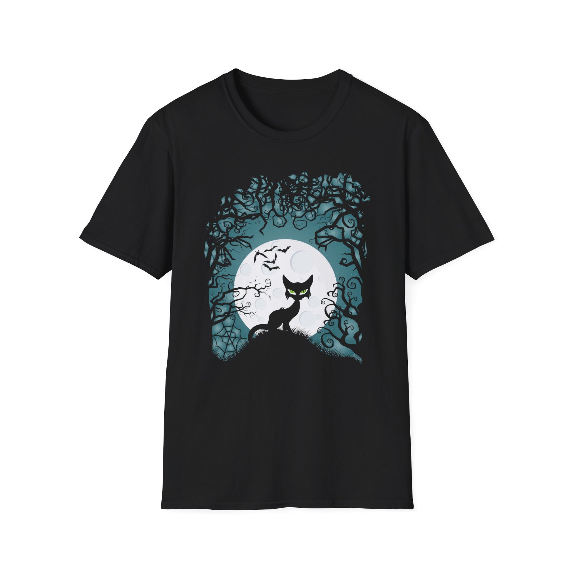 Halloween Black Cat Classic Halloween t-shirt mens womens ladies | Speak Out Shirts