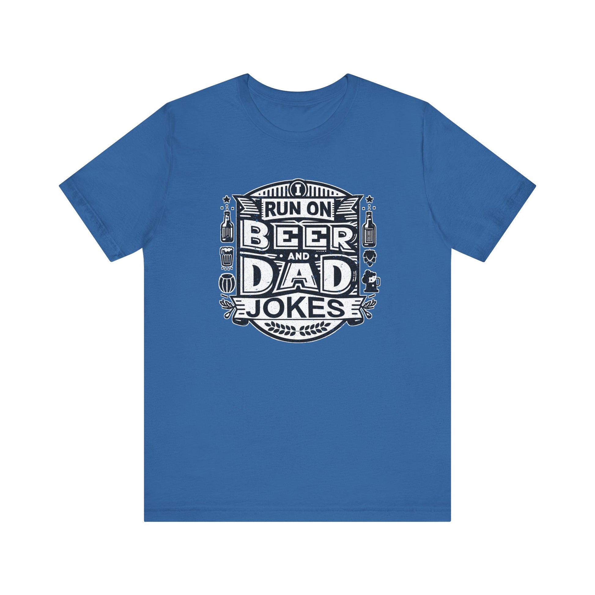 I Run On Beer and Dad Jokes t-shirt funny mens womens | Speak Out Shirts