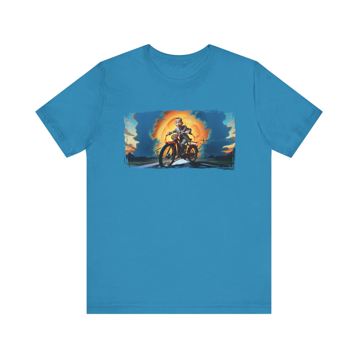 Pee Wee Herman Riding into the Sunset Graphic Tee