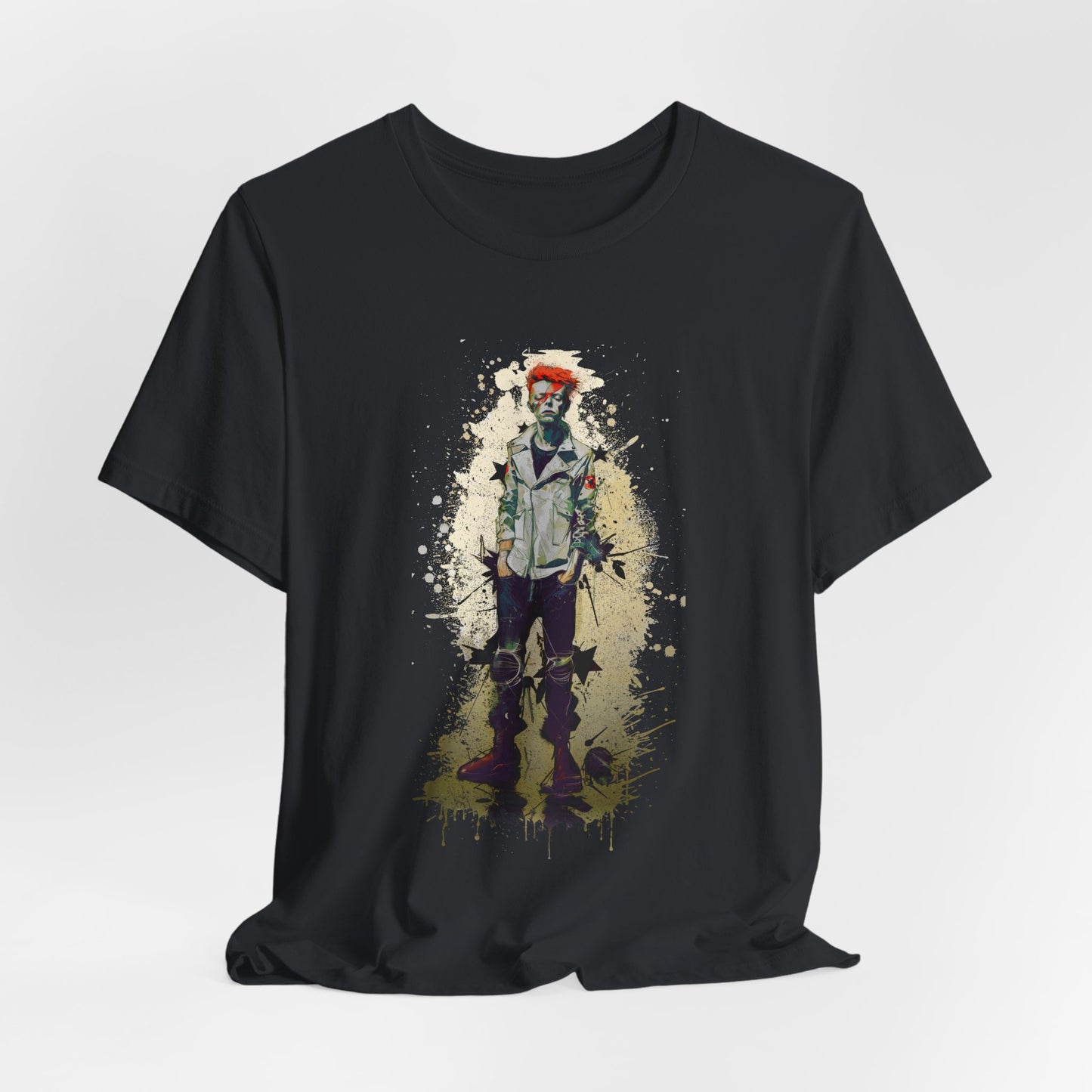 Young David Bowie graphic tee Ñ teenage punk-era portrait of the rock legend