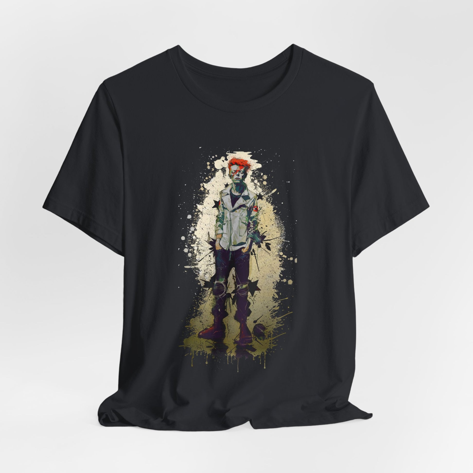 Young David Bowie graphic tee Ñ teenage punk-era portrait of the rock legend