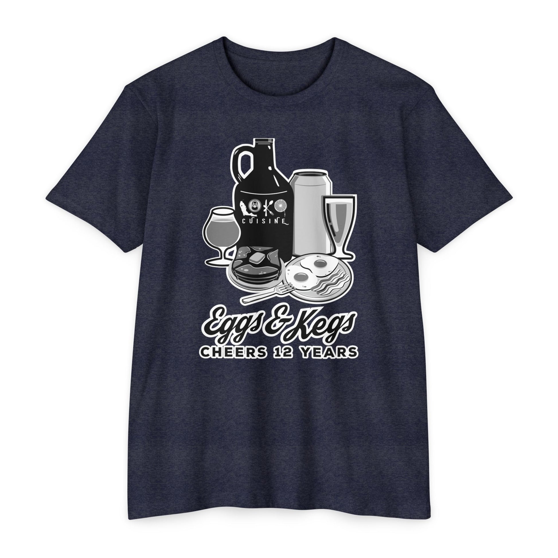 Eggs & Kegs Brunch Cheers to 12 Years Tee - LOKO Cuisine